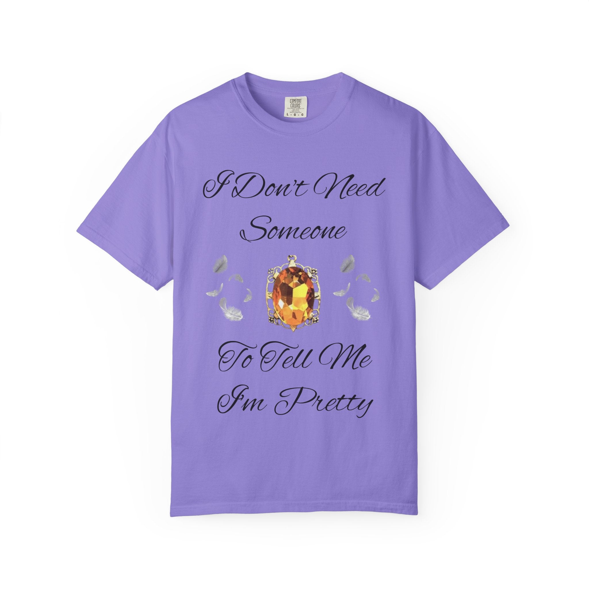 Bonnie Bennett Statement Tee — "I Don't Need Someone To Tell Me I'm Pretty" Gem Graphic Vampire Diaries