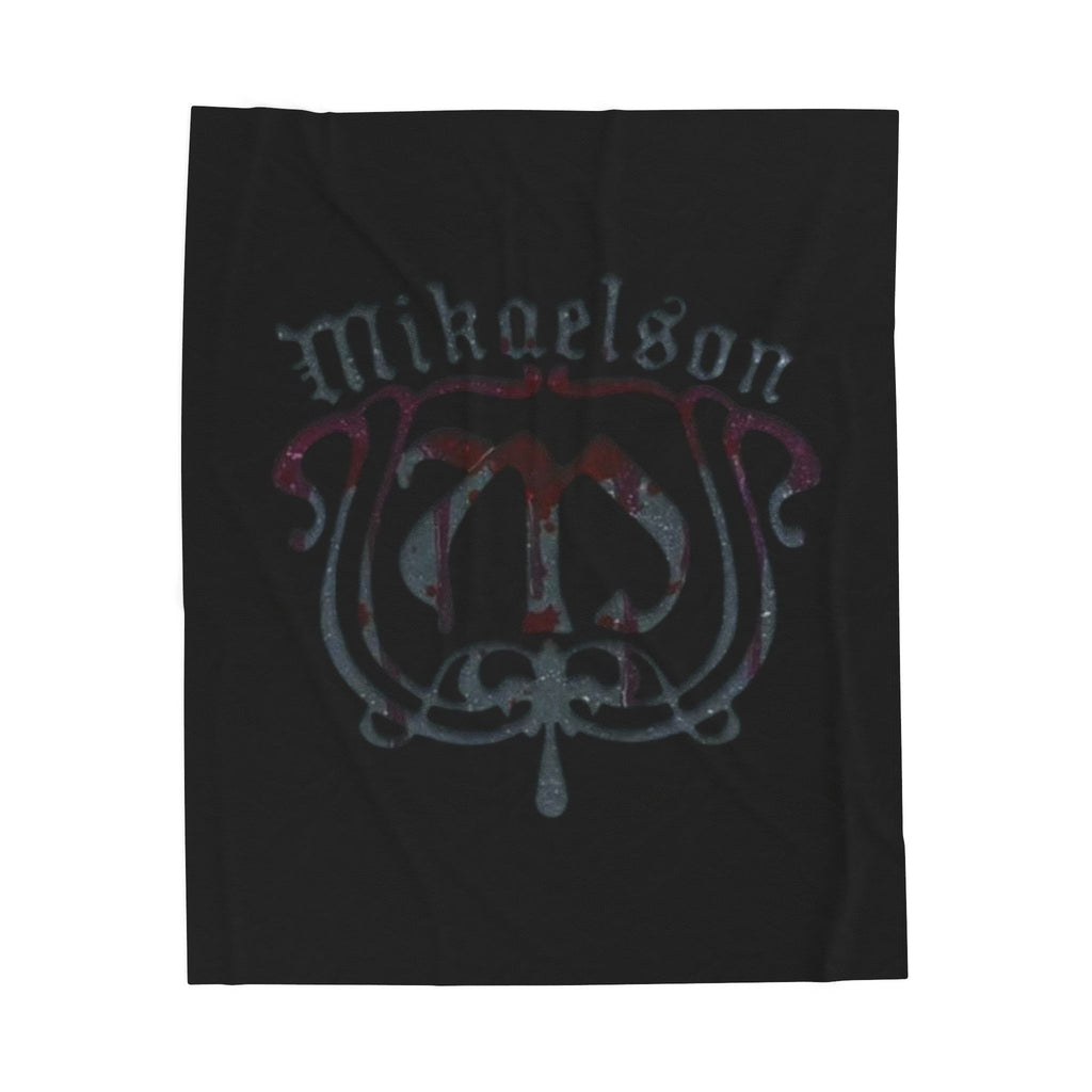 Mikaelson Crest Velveteen Plush Blanket — Gothic Vampire Family Throw