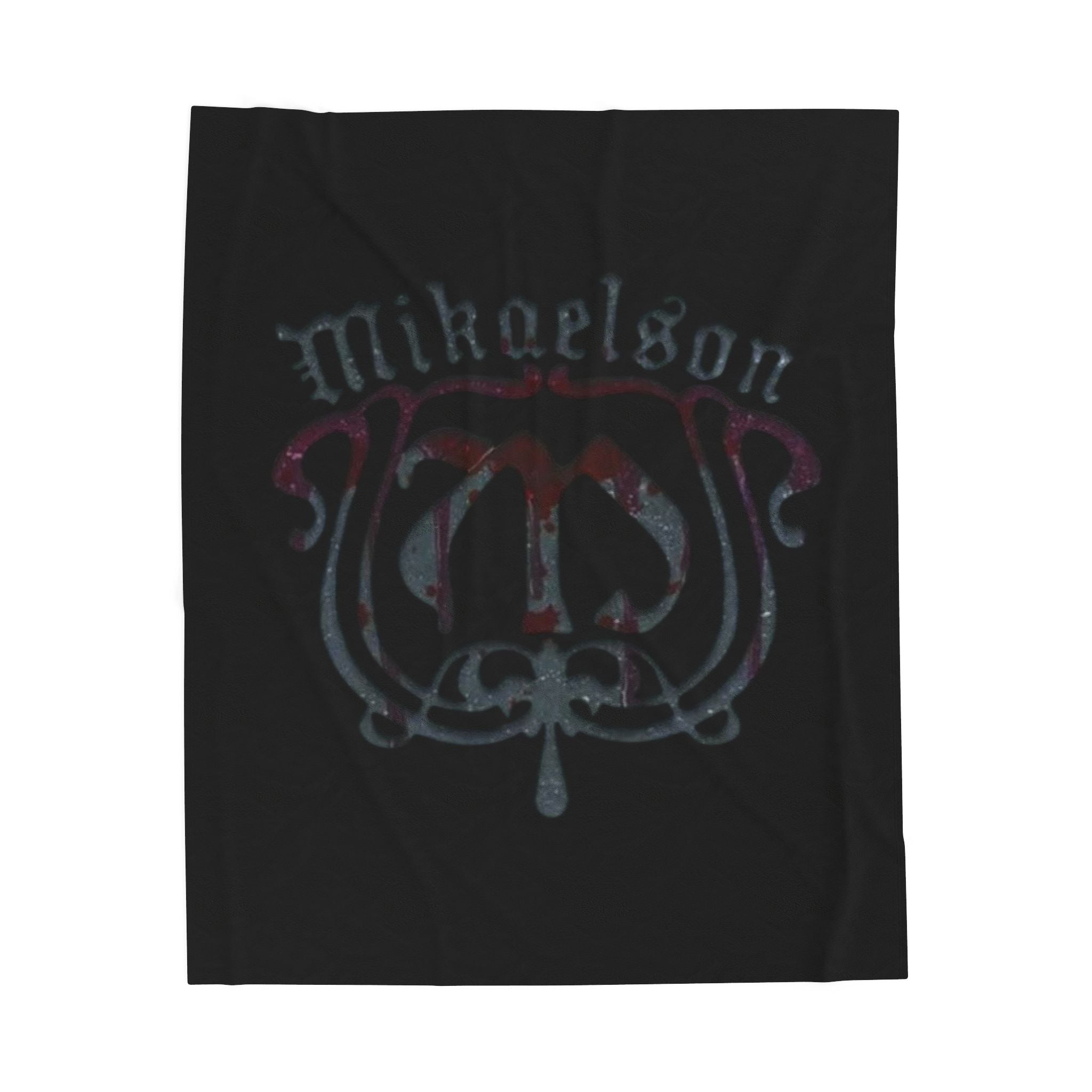 Mikaelson Crest Velveteen Plush Blanket — Gothic Vampire Family Throw