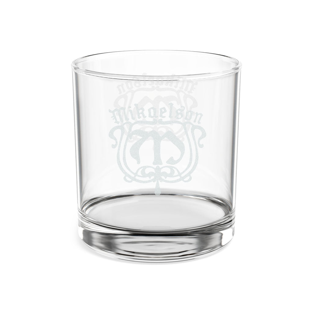 Engraved Mikaelson Whiskey Glass 10.5oz - Personalized Crest Nautical Design