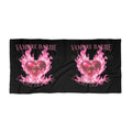 Vampire Barbie Pink Flame Heart Beach Towel