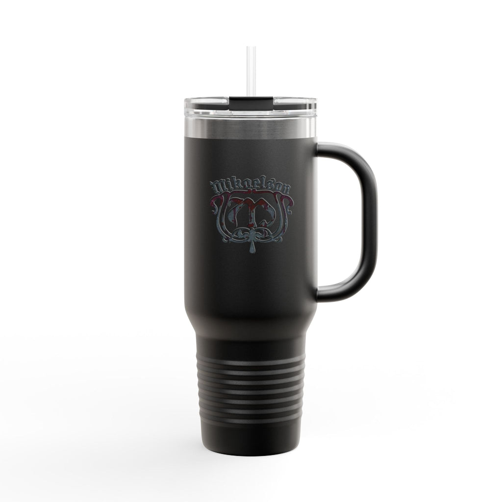 40oz Insulated Travel Mug — Custom Monogram 'Mikaelson' Stainless Tumbler