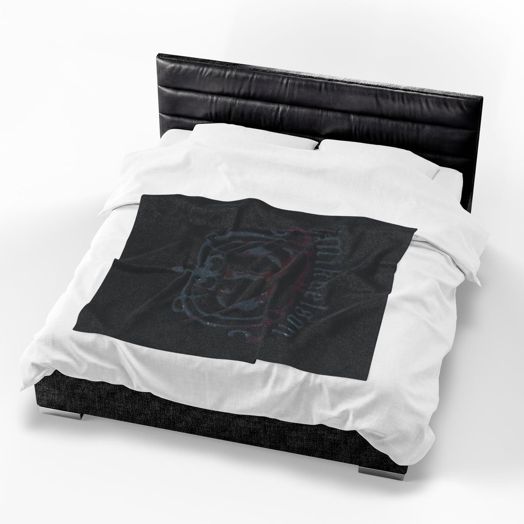 Mikaelson Crest Velveteen Plush Blanket — Gothic Vampire Family Throw