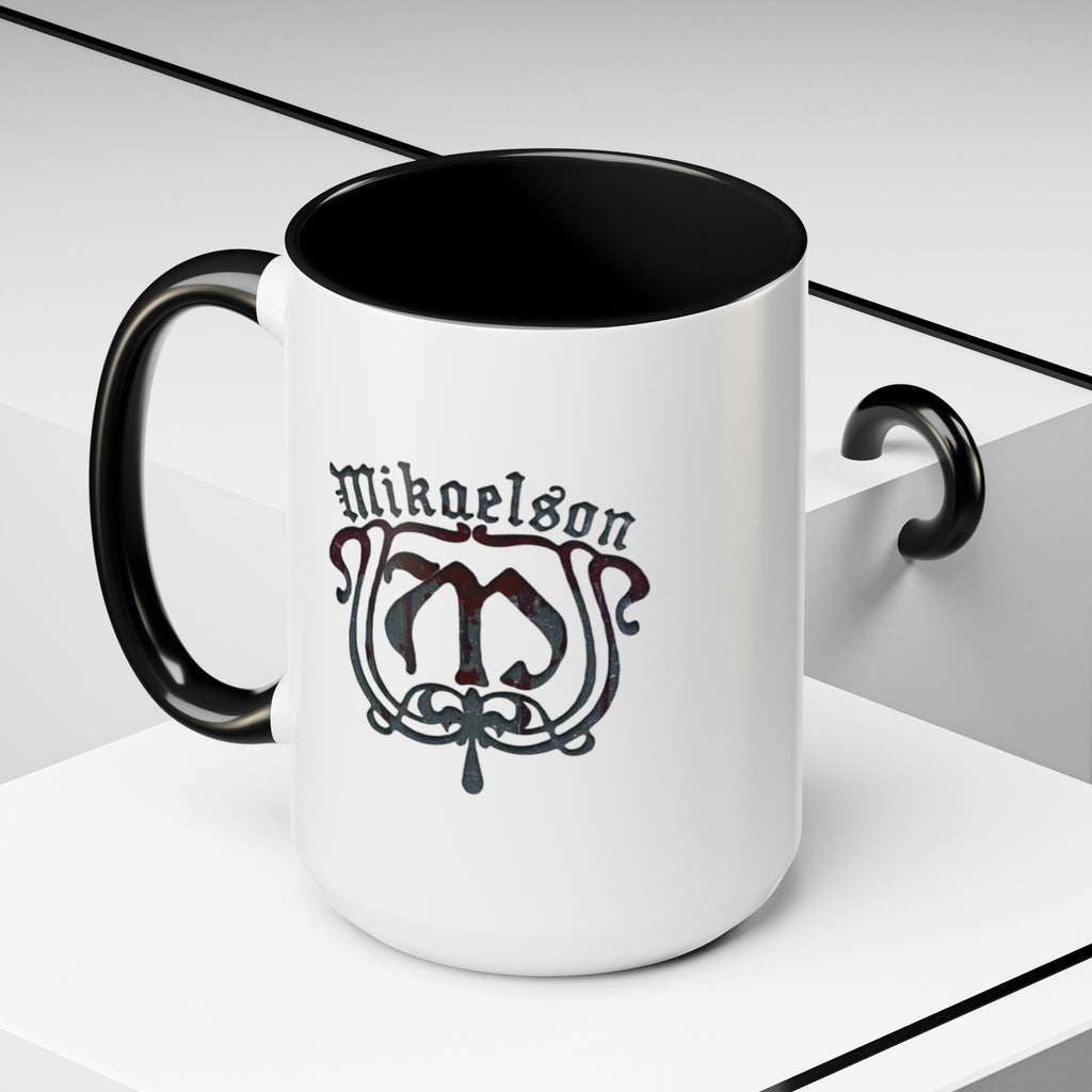 Mikaelson Crest Accent Coffee Mug – Gothic Family Name Design (11/15 oz)