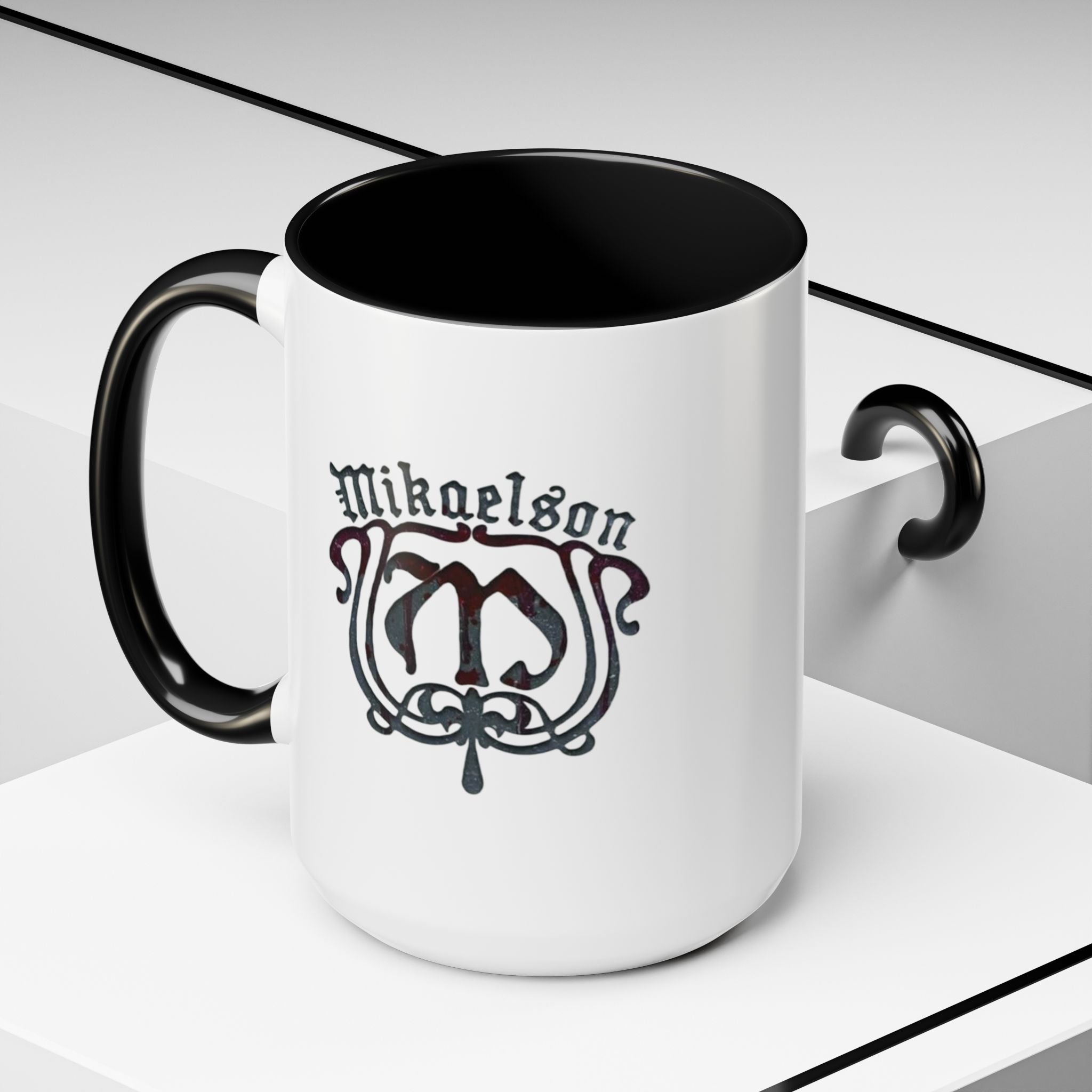 Mikaelson Crest Accent Coffee Mug – Gothic Family Name Design (11/15 oz)