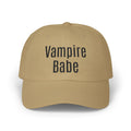 Vampire Babe Dad Cap Gothic Baseball Hat with Crow Accent