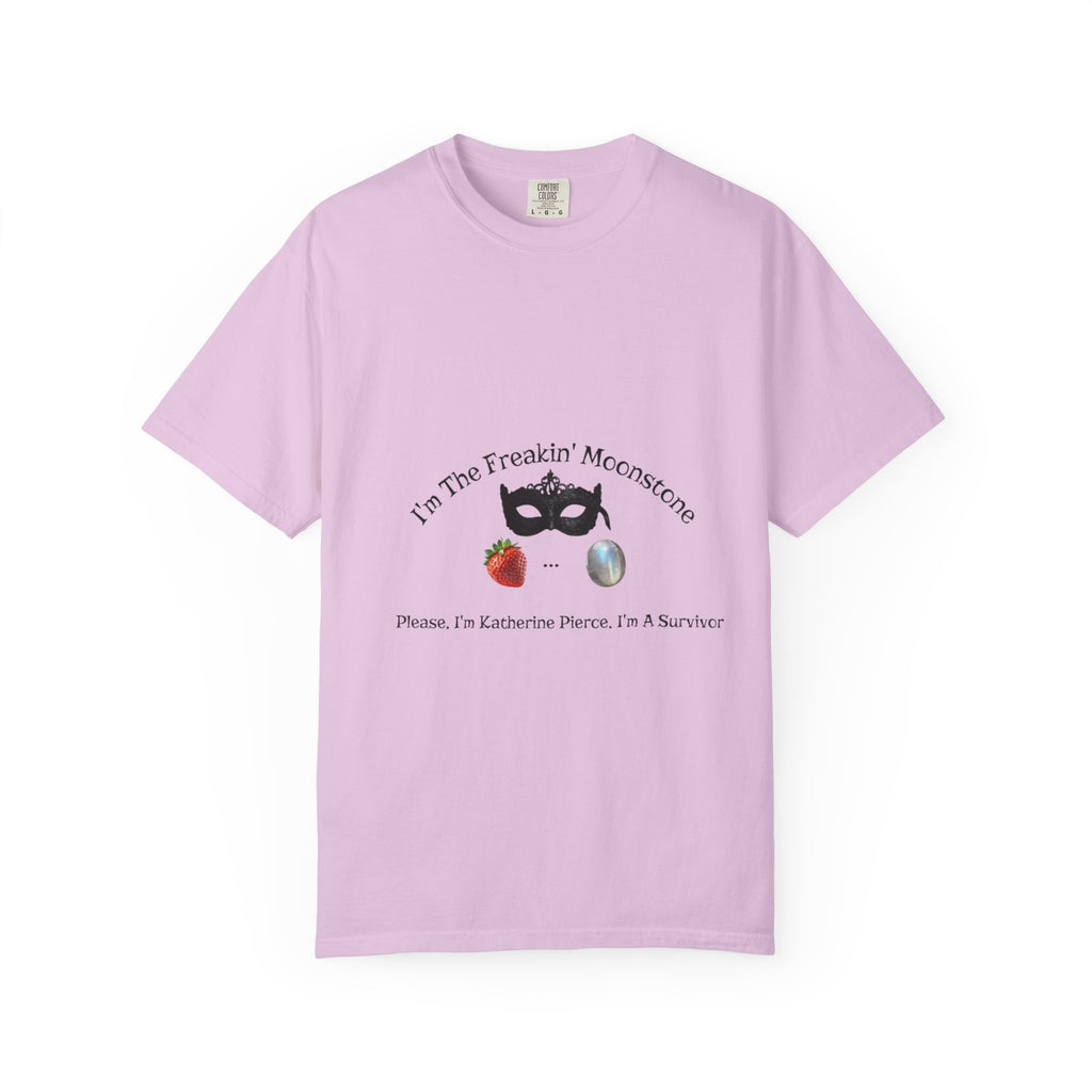 Freakin' Moonstone mask strawberry pearl graphic T-shirt