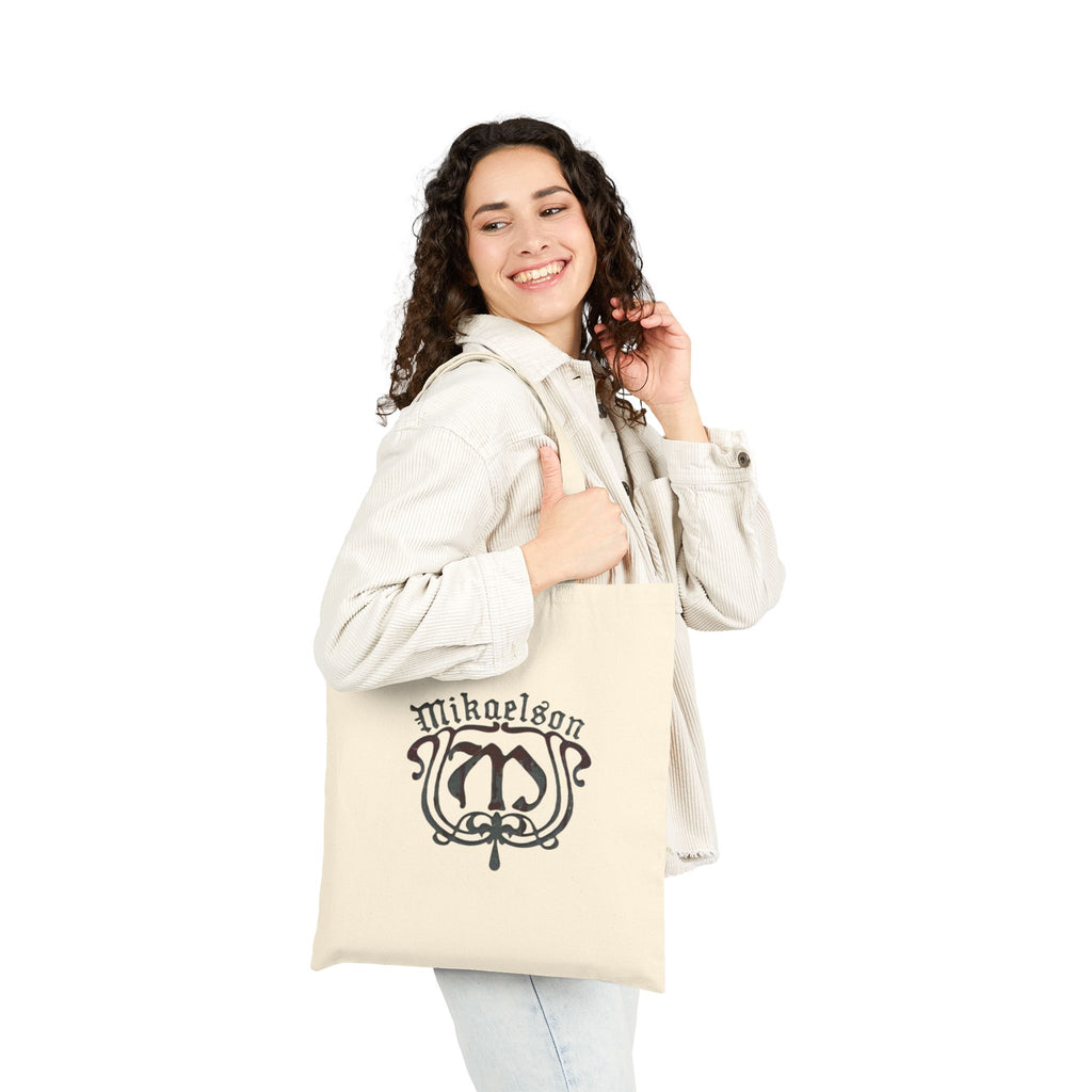 Personalized Monogram Tote Bag - 'Mikaelson' Vintage Crest Canvas Tote