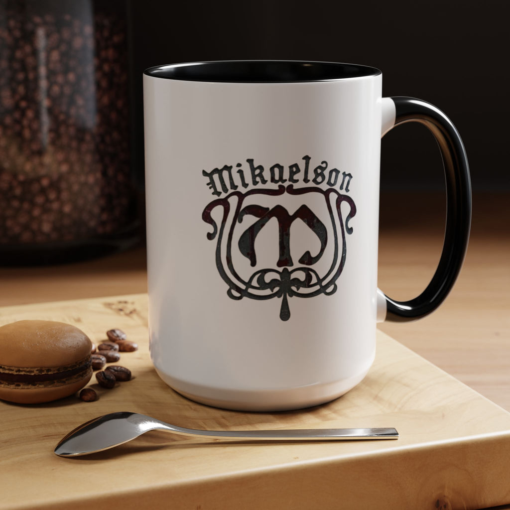 Mikaelson Crest Accent Coffee Mug – Gothic Family Name Design (11/15 oz)