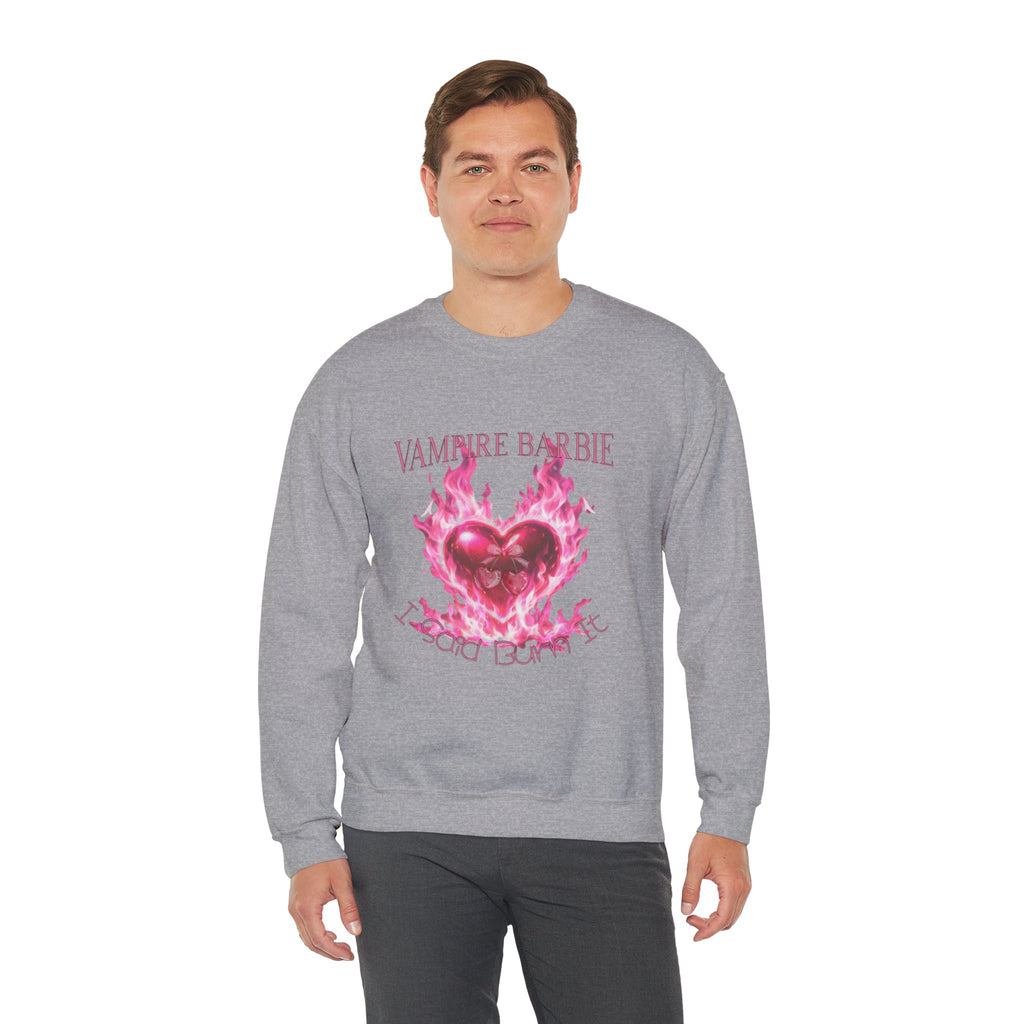Caroline Forbes — TVD — Vampire Barbie 'I Said Burn It' Heart Sweatshirt