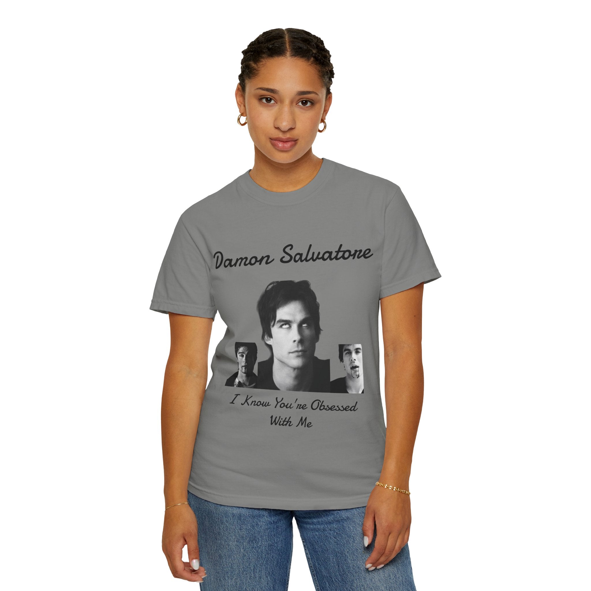 The Vampire Diaries Photo Tee — "Damon Salvatore: I Know You're Obsessed With Me"