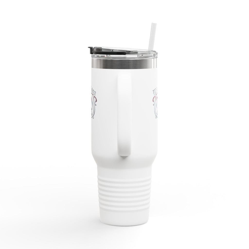 40oz Insulated Travel Mug — Custom Monogram 'Mikaelson' Stainless Tumbler