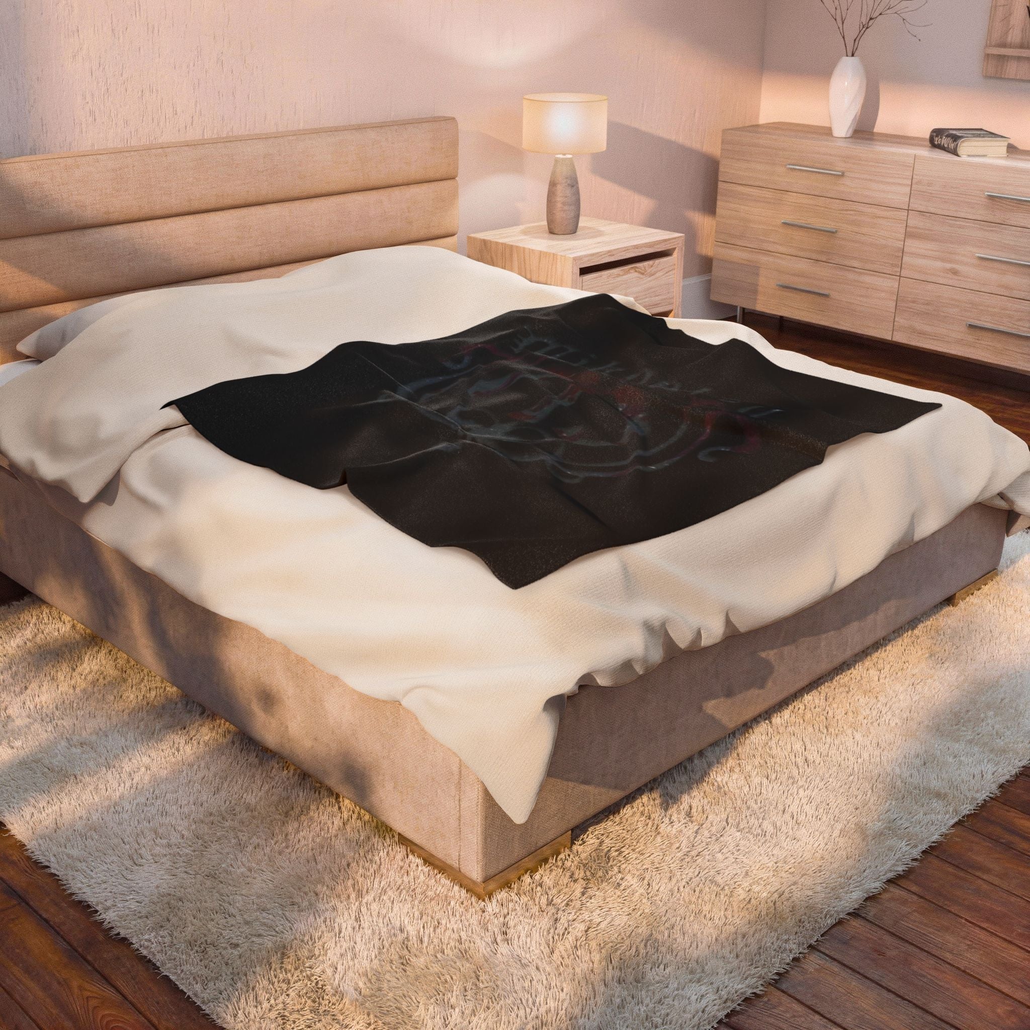 Mikaelson Crest Velveteen Plush Blanket — Gothic Vampire Family Throw