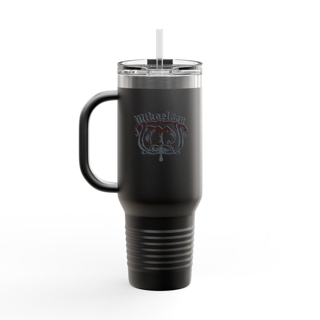 40oz Insulated Travel Mug — Custom Monogram 'Mikaelson' Stainless Tumbler