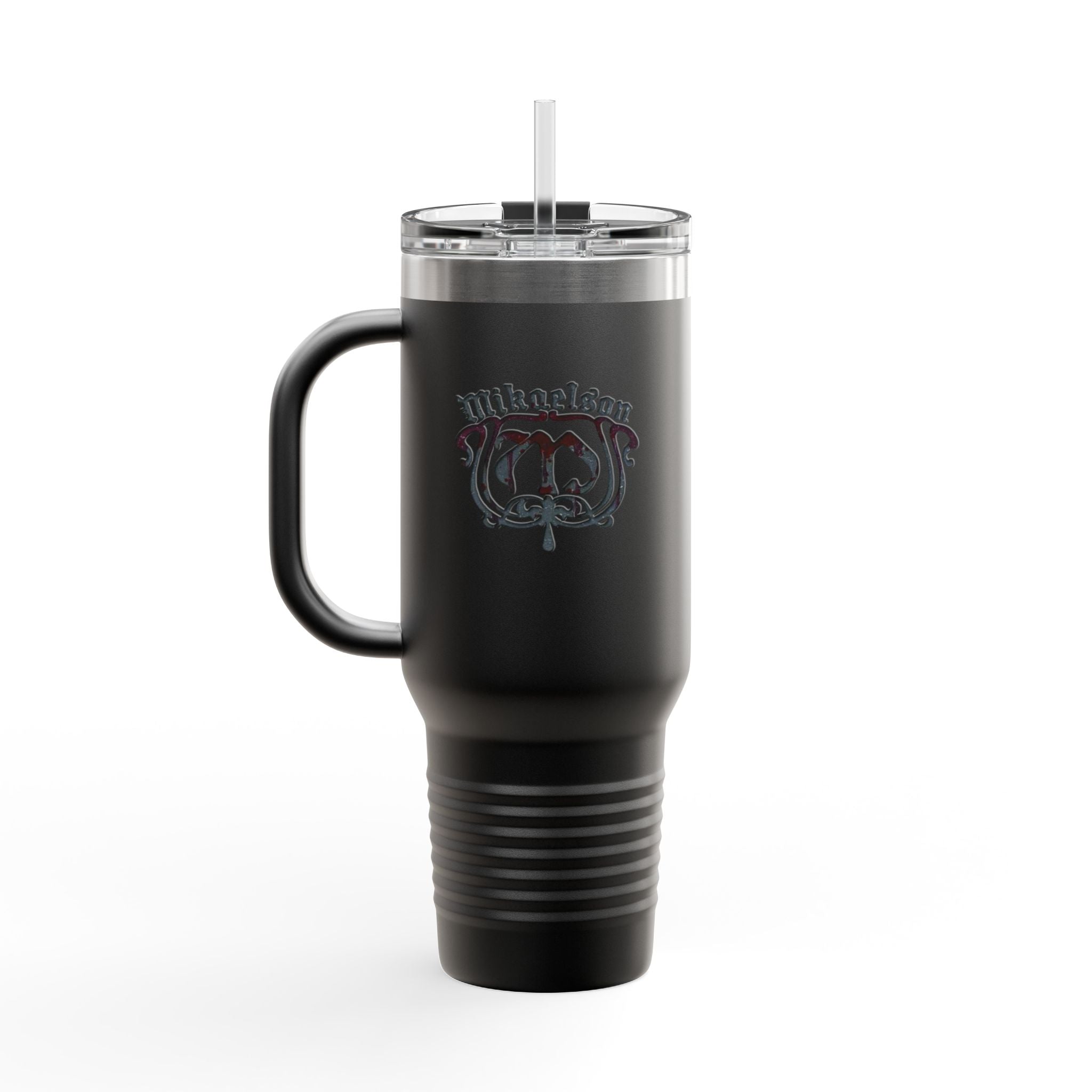40oz Insulated Travel Mug — Custom Monogram 'Mikaelson' Stainless Tumbler