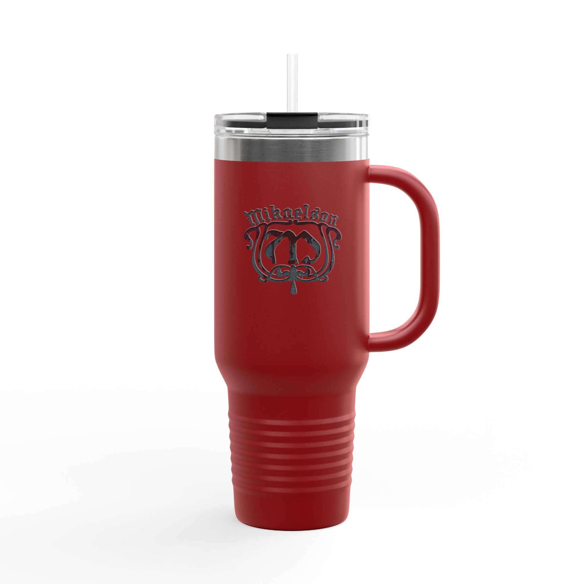 40oz Insulated Travel Mug — Custom Monogram 'Mikaelson' Stainless Tumbler