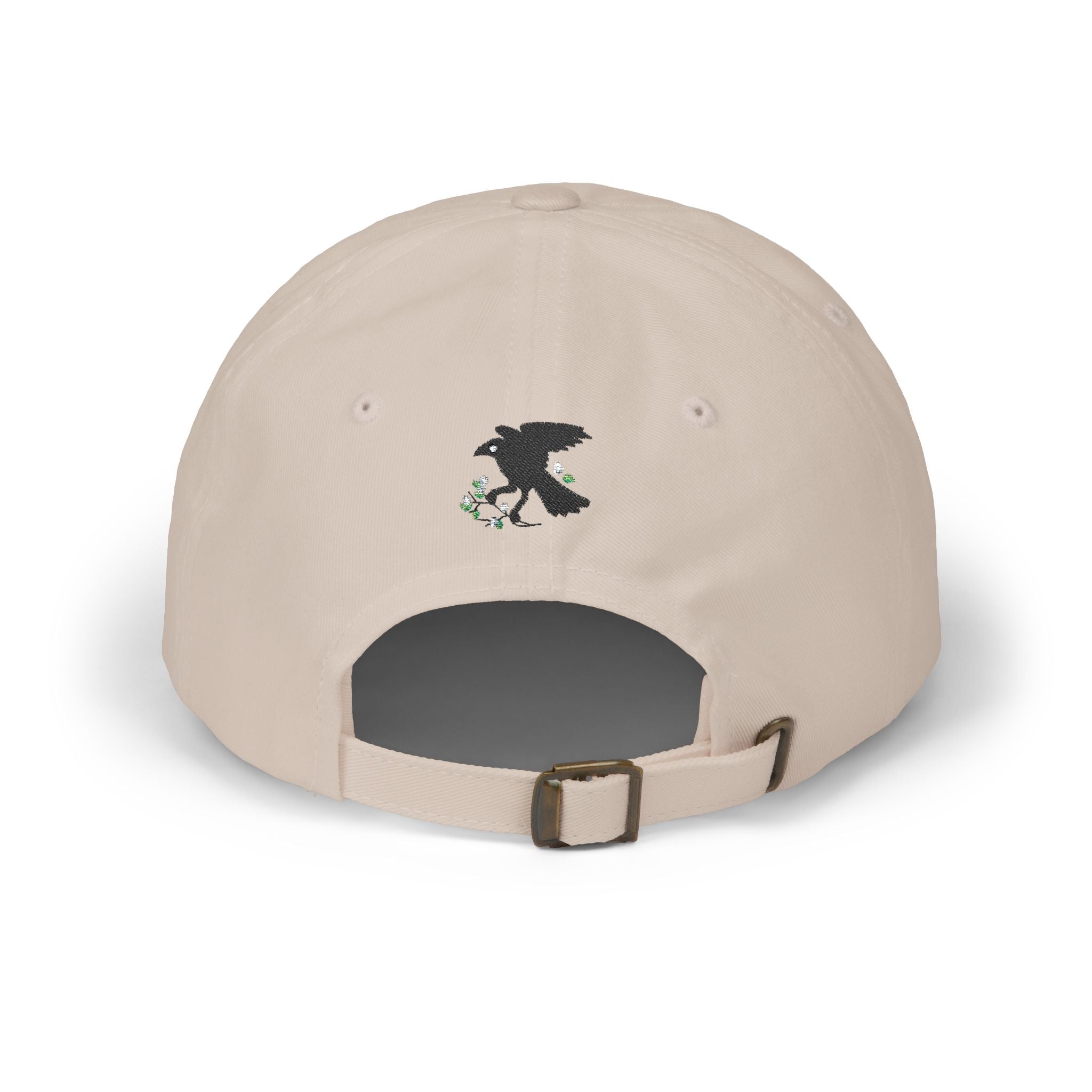Vampire Babe Dad Cap Gothic Baseball Hat with Crow Accent