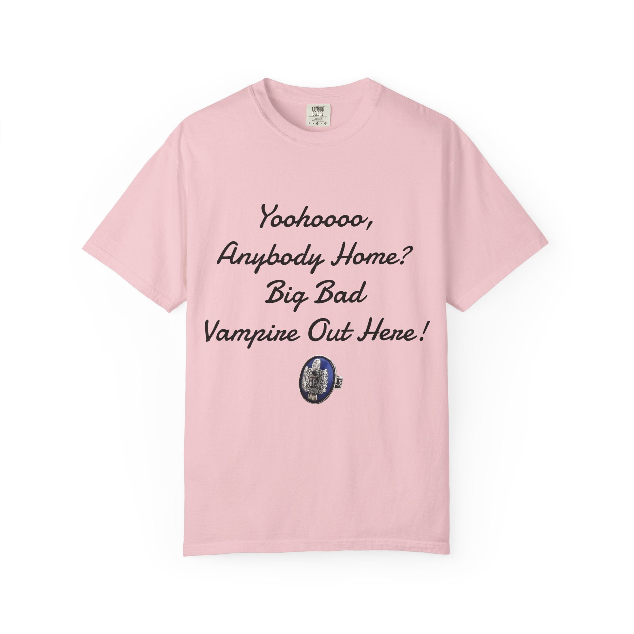 Damon Salvatore — TVD — Vampire Quote Tee — "Yoohooo, Anybody Home? Big Bad Vampire Out Here..." Shirt