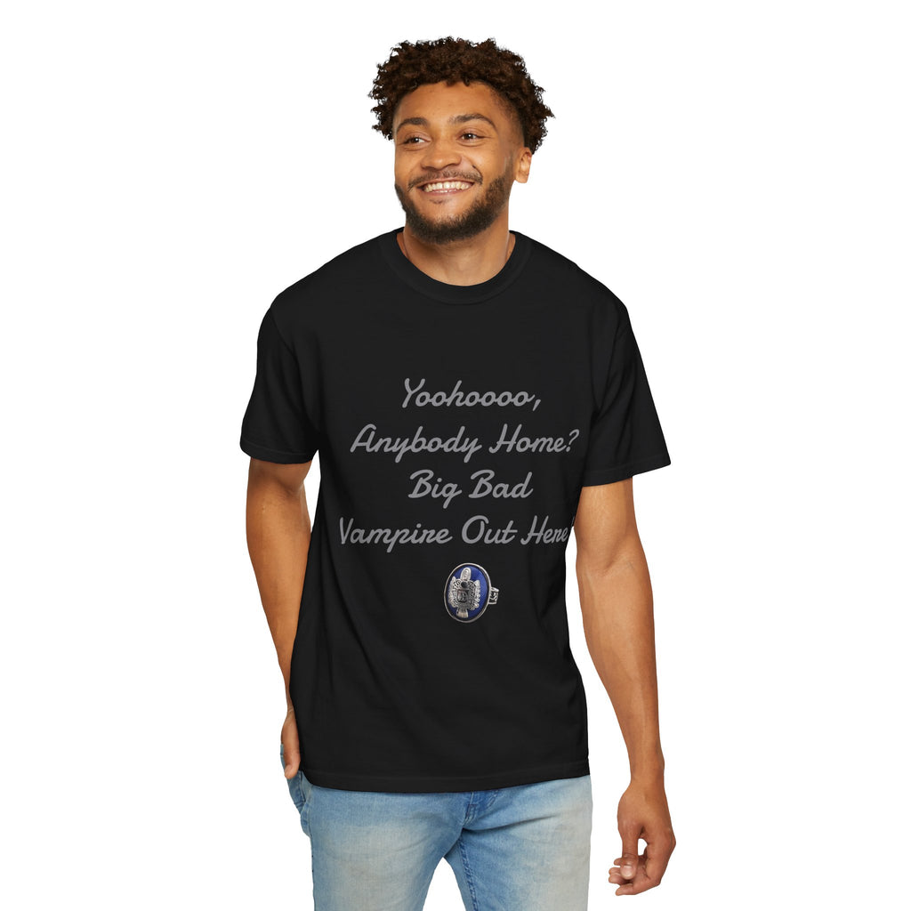 Damon Salvatore — TVD — Vampire Quote Tee — "Yoohooo, Anybody Home? Big Bad Vampire Out Here..." Shirt