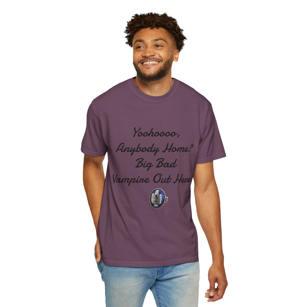 Damon Salvatore — TVD — Vampire Quote Tee — "Yoohooo, Anybody Home? Big Bad Vampire Out Here..." Shirt