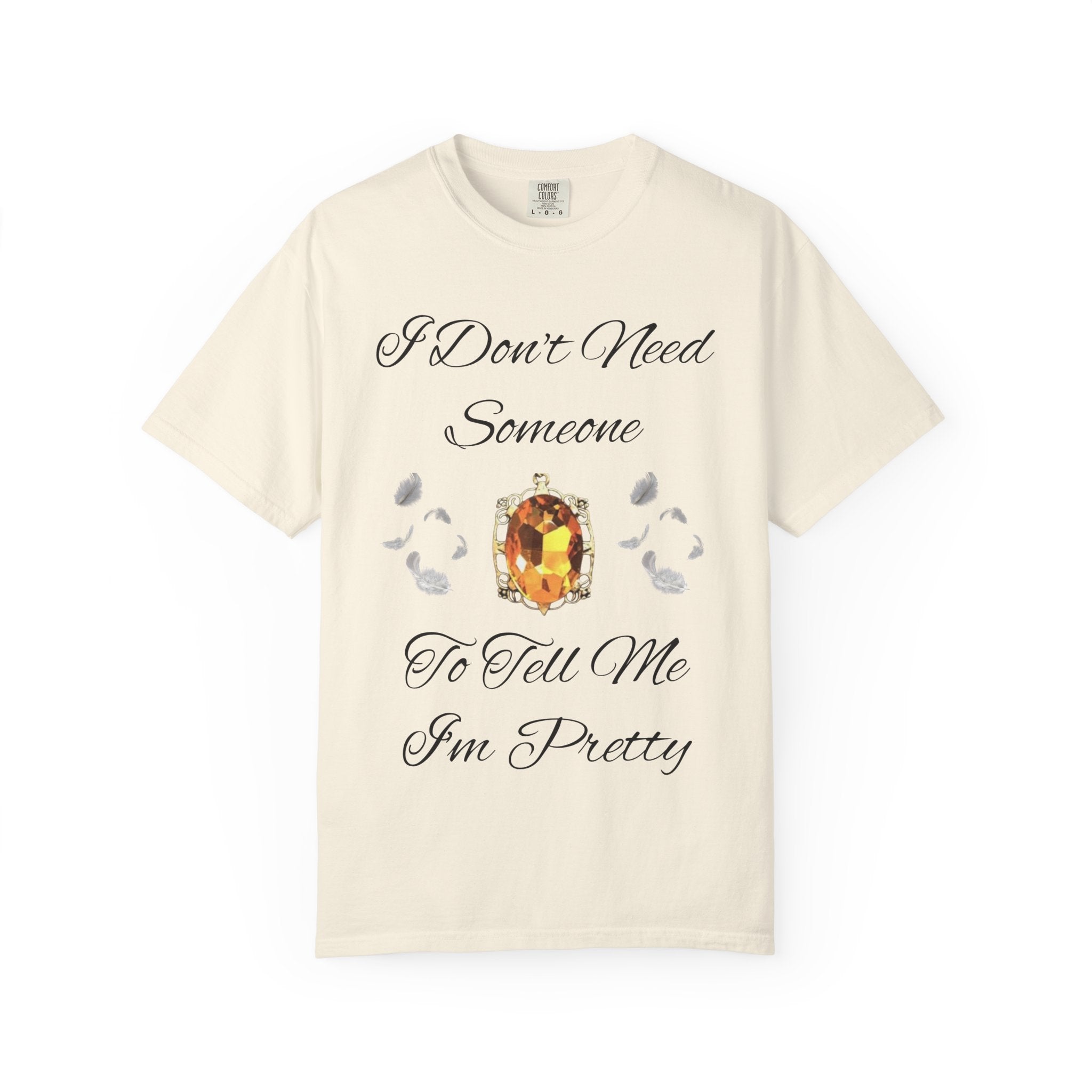 Bonnie Bennett Statement Tee — "I Don't Need Someone To Tell Me I'm Pretty" Gem Graphic Vampire Diaries