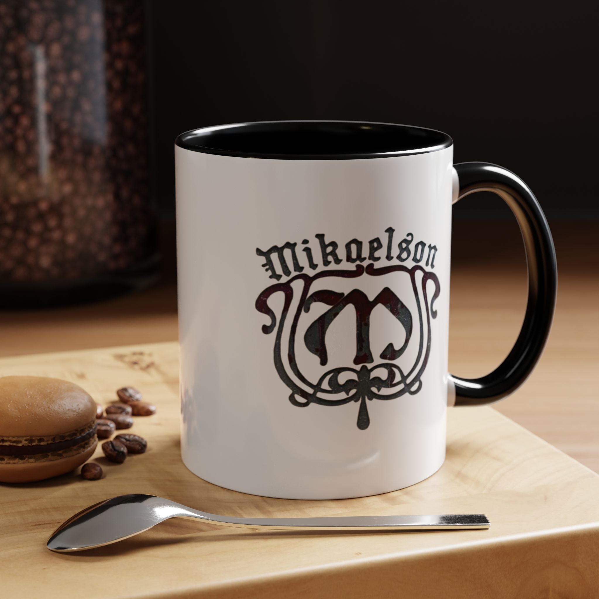 Mikaelson Crest Accent Coffee Mug – Gothic Family Name Design (11/15 oz)