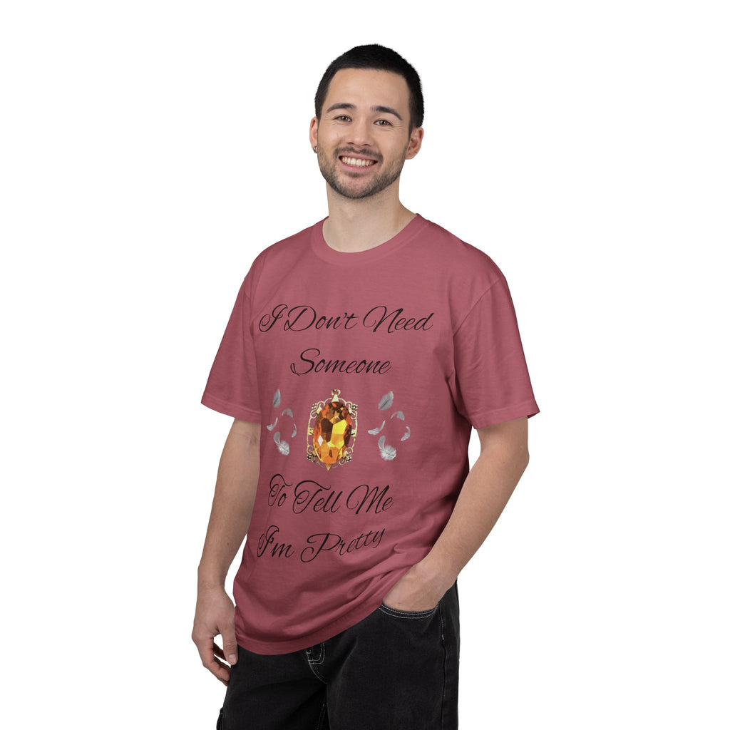 Bonnie Bennett Statement Tee — "I Don't Need Someone To Tell Me I'm Pretty" Gem Graphic Vampire Diaries