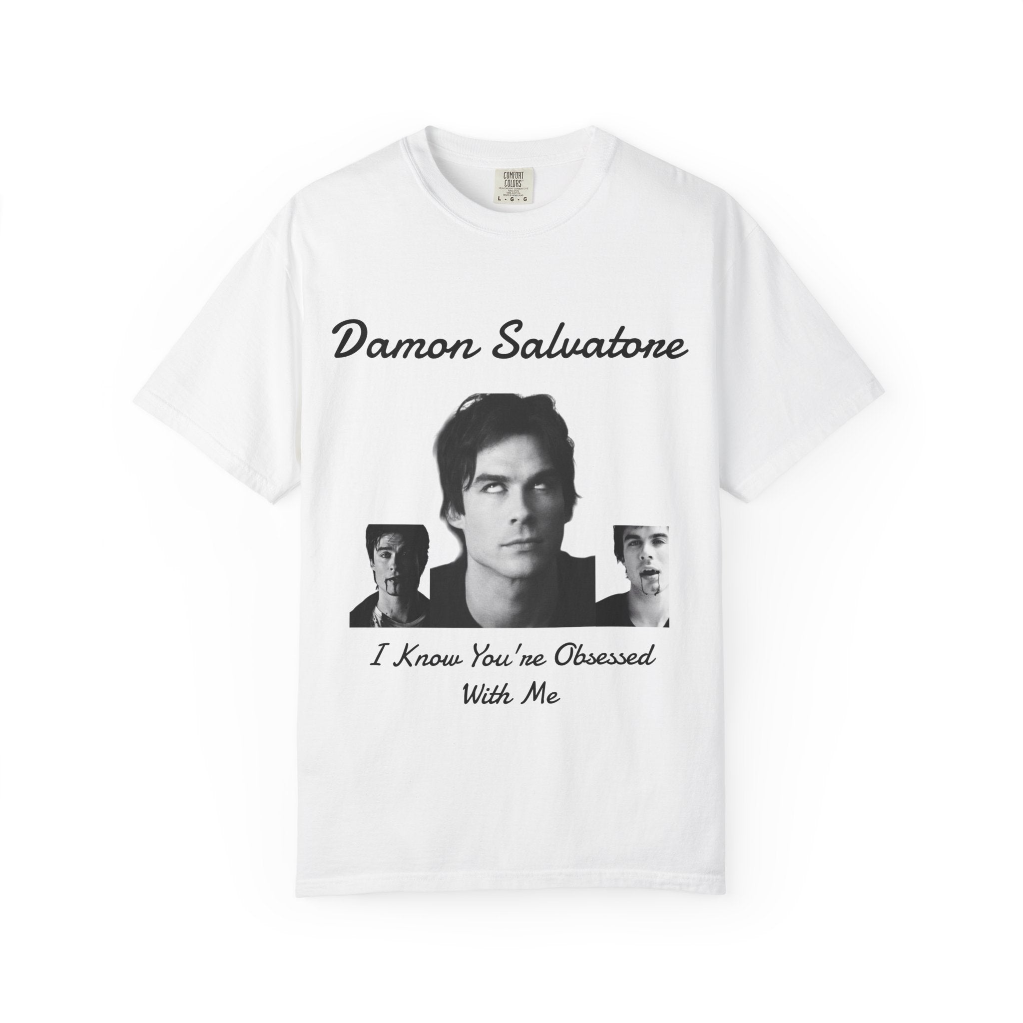 The Vampire Diaries Photo Tee — "Damon Salvatore: I Know You're Obsessed With Me"