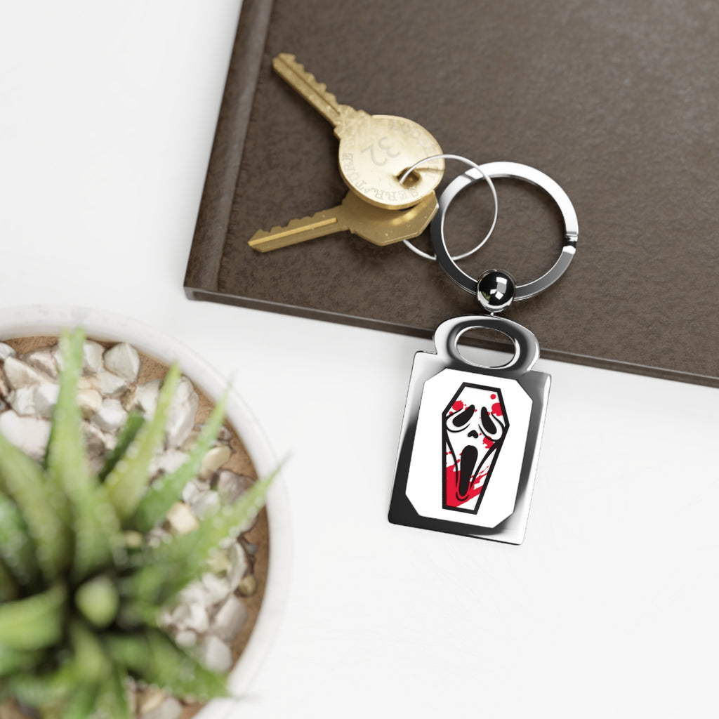 Rectangle Keyring — Bloody Coffin Scream Photo Keychain