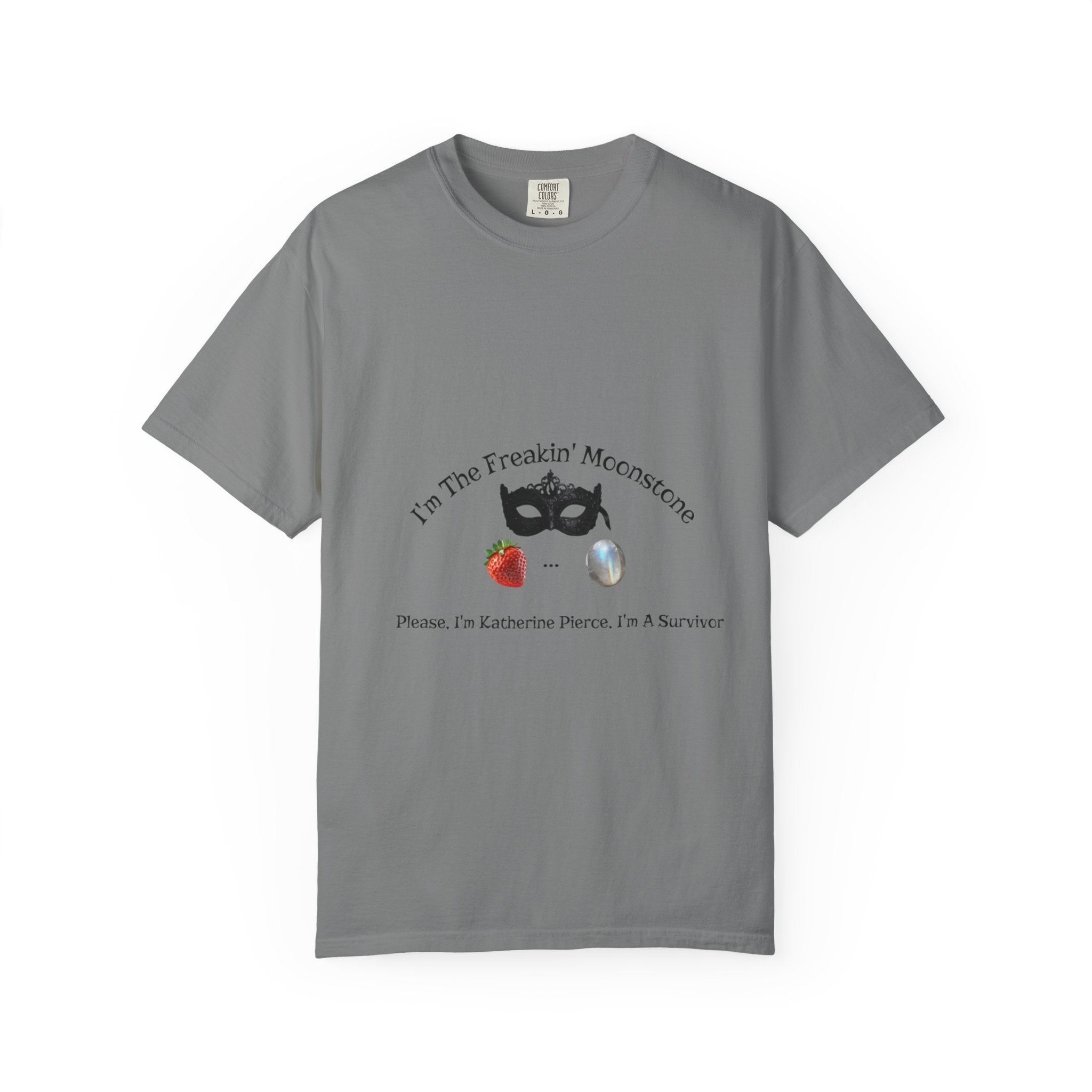 Freakin' Moonstone mask strawberry pearl graphic T-shirt
