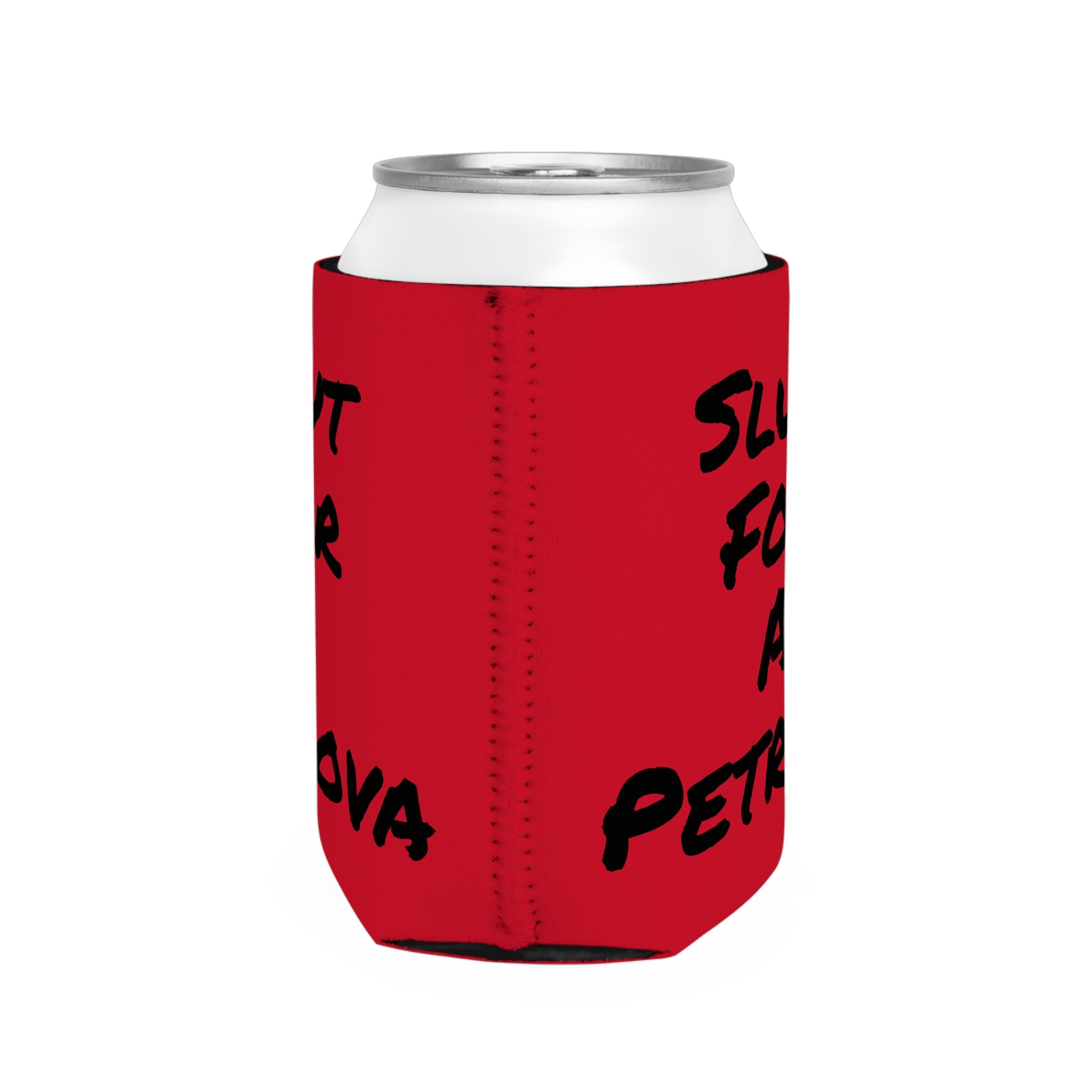 Can Cooler Sleeve — "Slut for a Petrova" Red Can Koozie