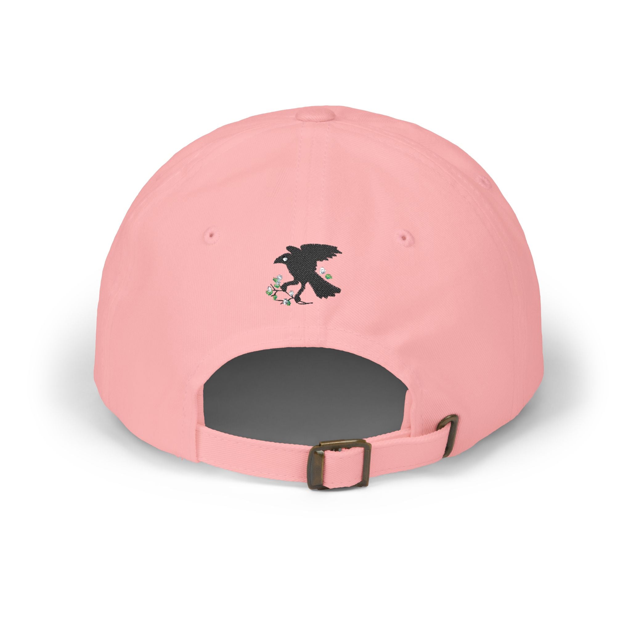 Vampire Babe Dad Cap Gothic Baseball Hat with Crow Accent