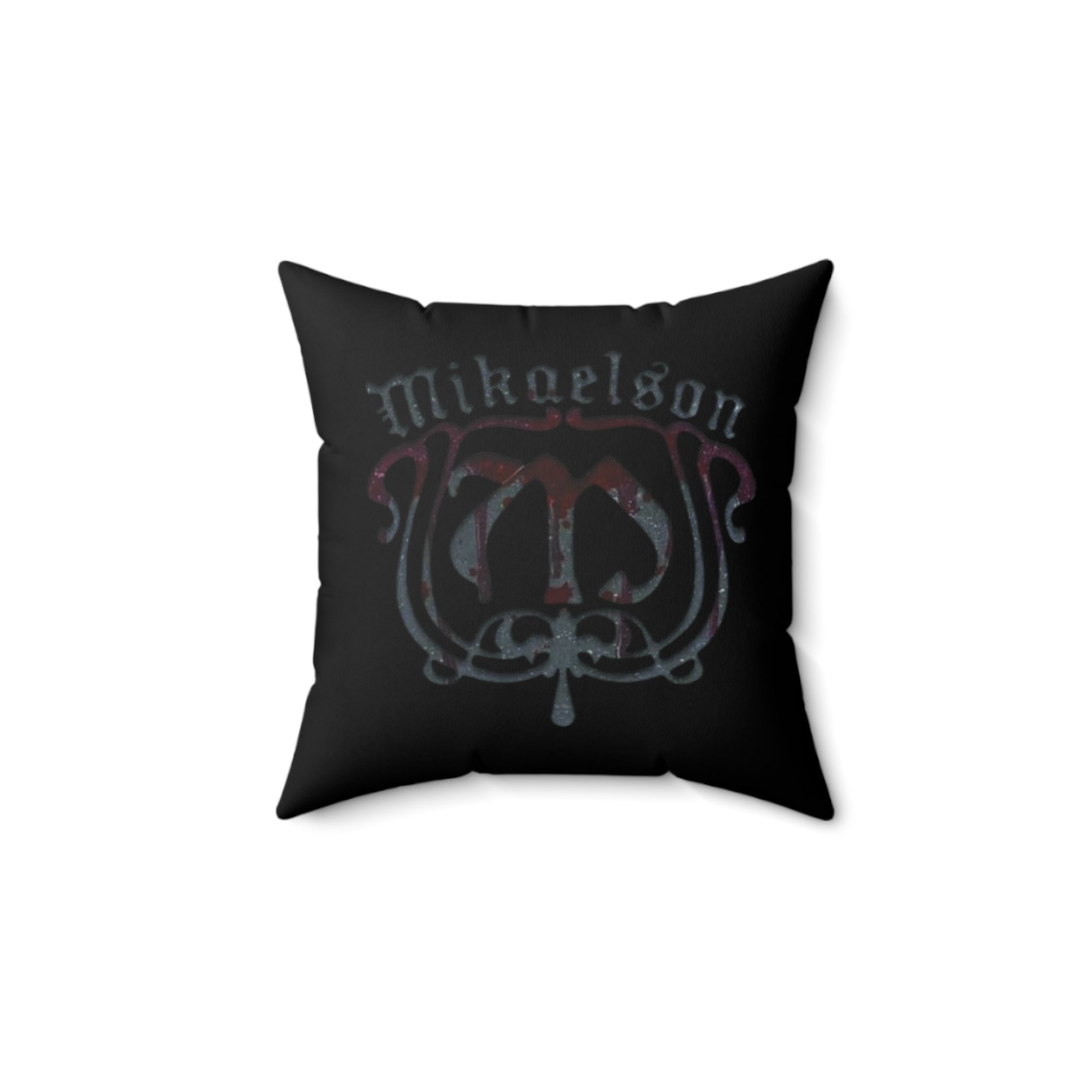 Mikaelson Gothic Crest Throw Pillow — Dark Vampire Family Decorative Accent