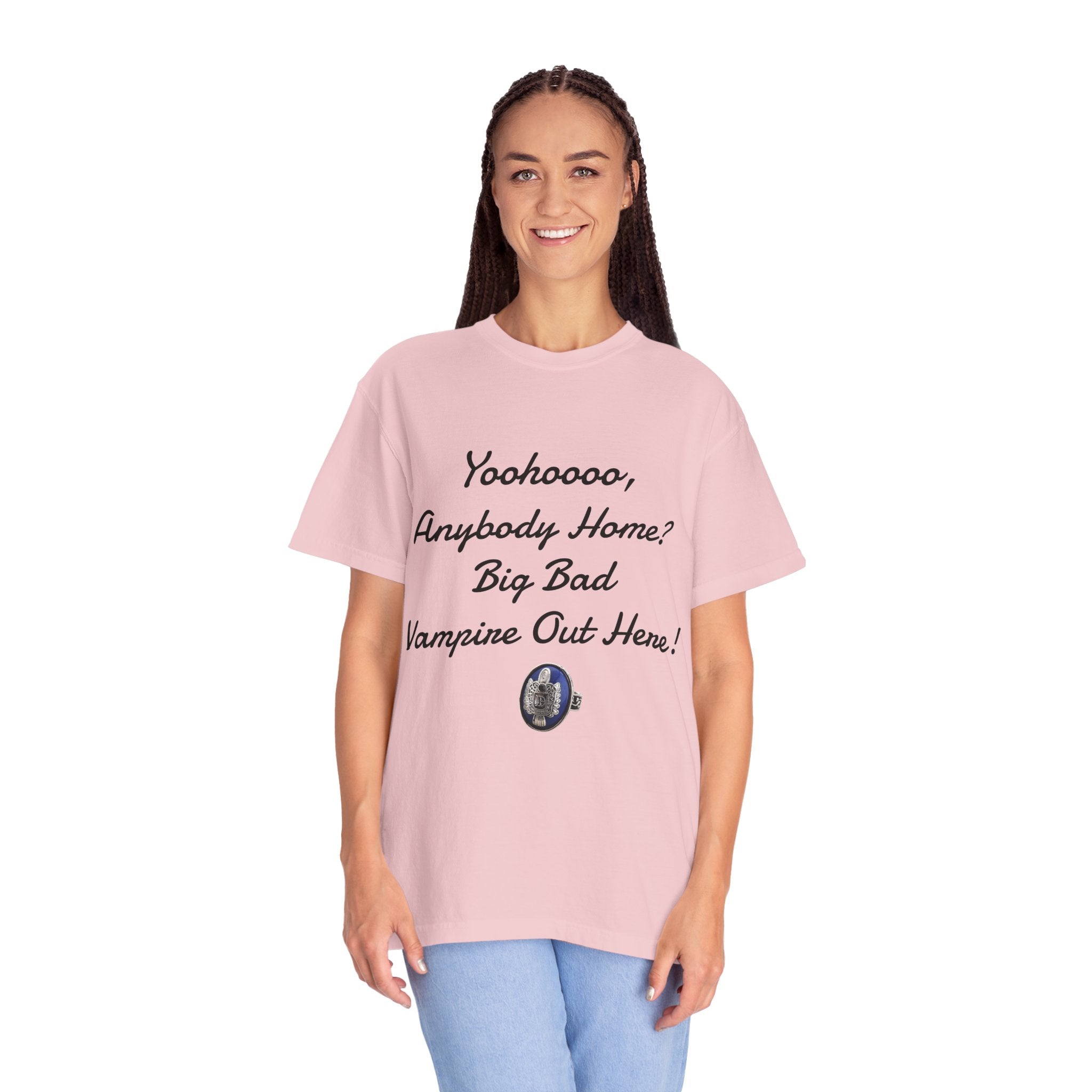 Damon Salvatore — TVD — Vampire Quote Tee — "Yoohooo, Anybody Home? Big Bad Vampire Out Here..." Shirt