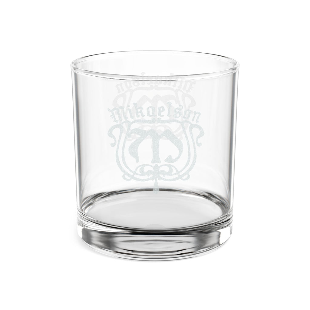 Engraved Mikaelson Whiskey Glass 10.5oz - Personalized Crest Nautical Design