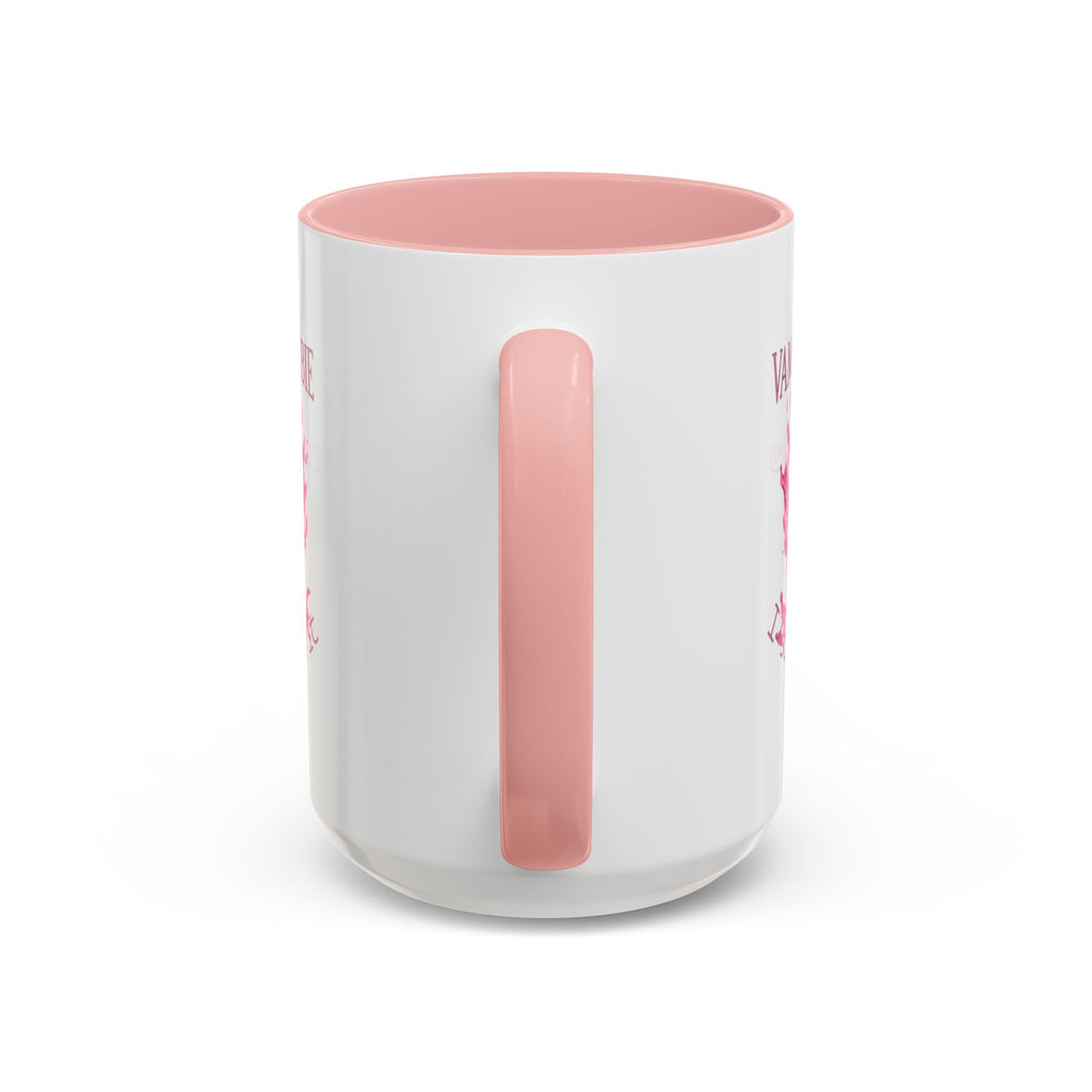 Vampire Barbie Heart Accent Coffee Mug — Pink Flaming Heart 11/15oz