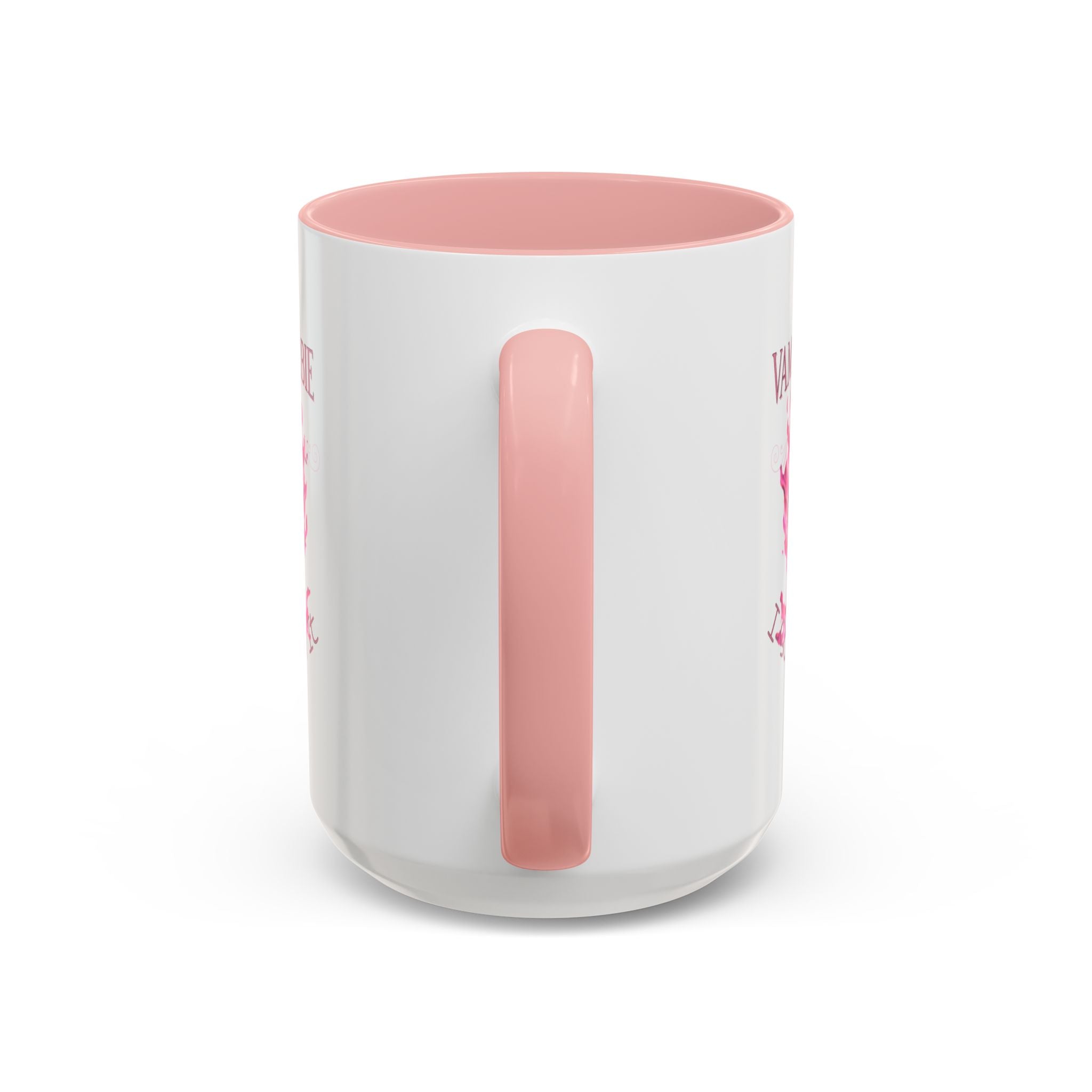 Vampire Barbie Heart Accent Coffee Mug — Pink Flaming Heart 11/15oz