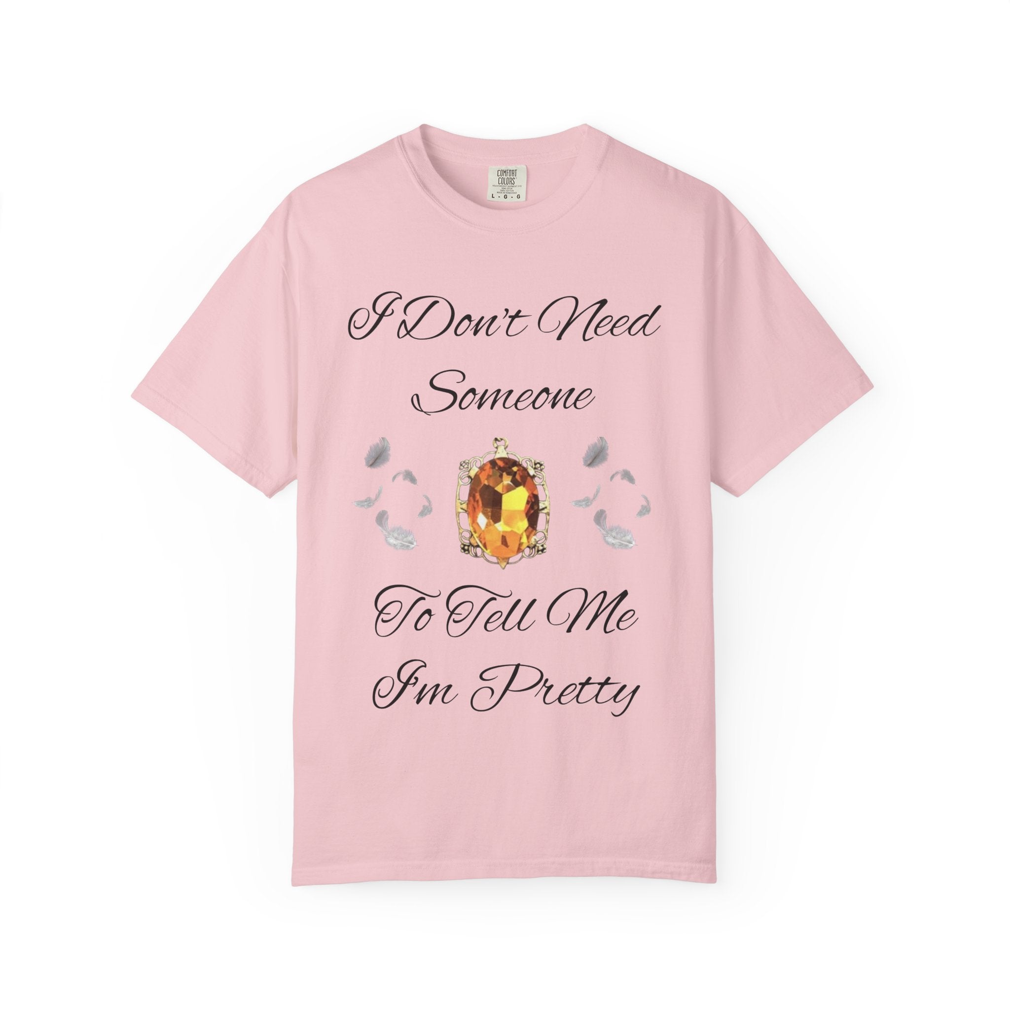 Bonnie Bennett Statement Tee — "I Don't Need Someone To Tell Me I'm Pretty" Gem Graphic Vampire Diaries
