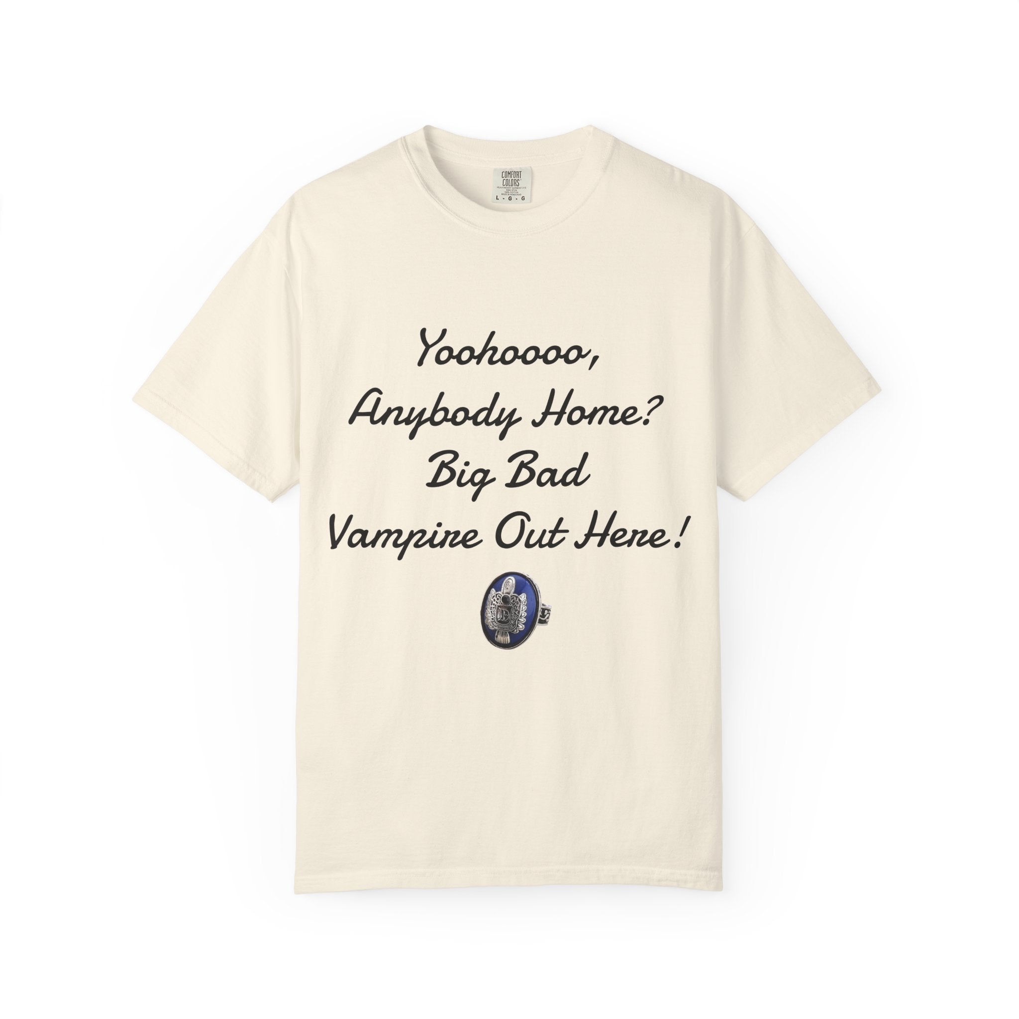 Damon Salvatore — TVD — Vampire Quote Tee — "Yoohooo, Anybody Home? Big Bad Vampire Out Here..." Shirt