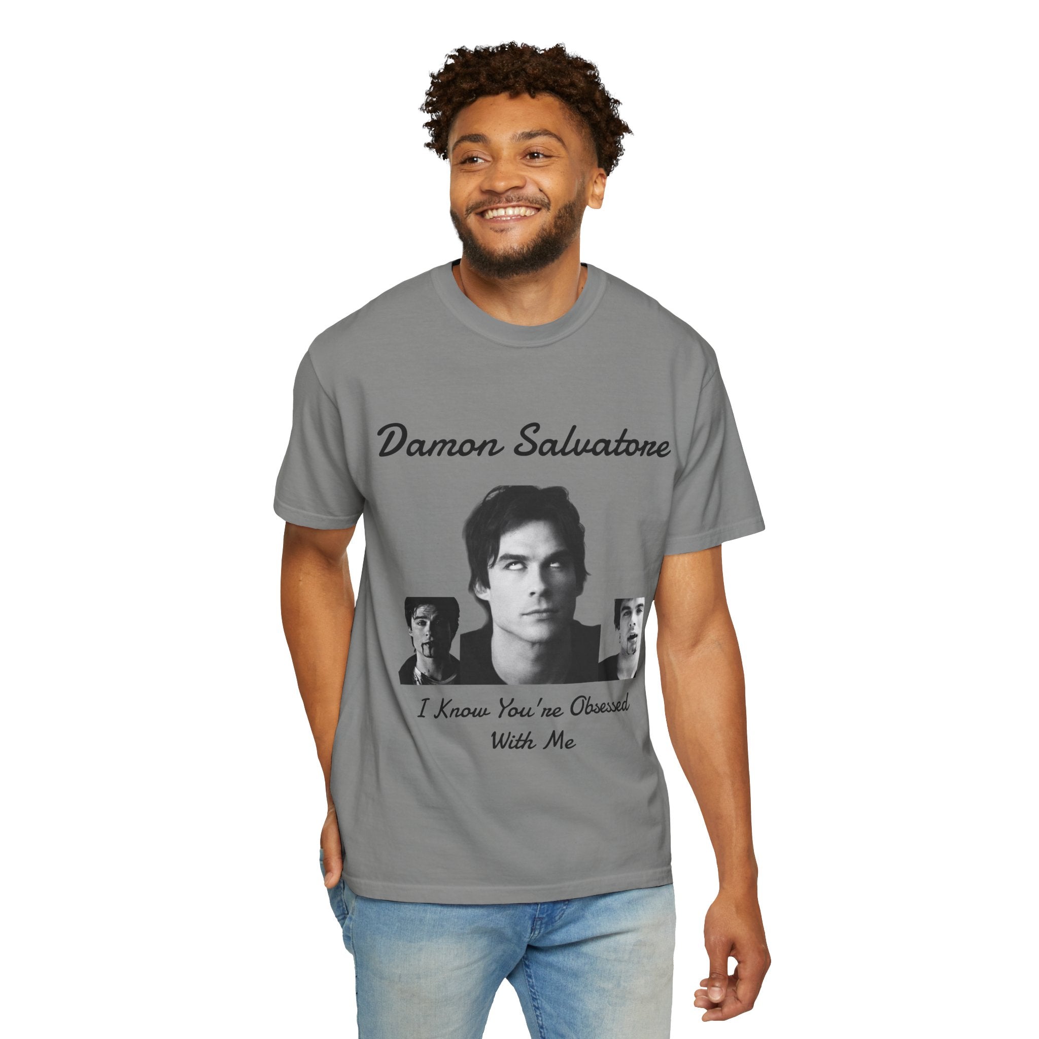The Vampire Diaries Photo Tee — "Damon Salvatore: I Know You're Obsessed With Me"