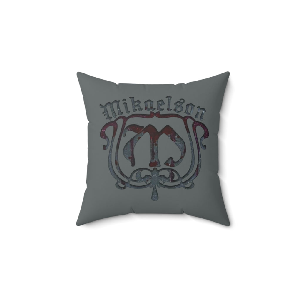Mikaelson Family Crest Decorative Throw Pillow — Gothic Vampire Emblem Accent Pillow
