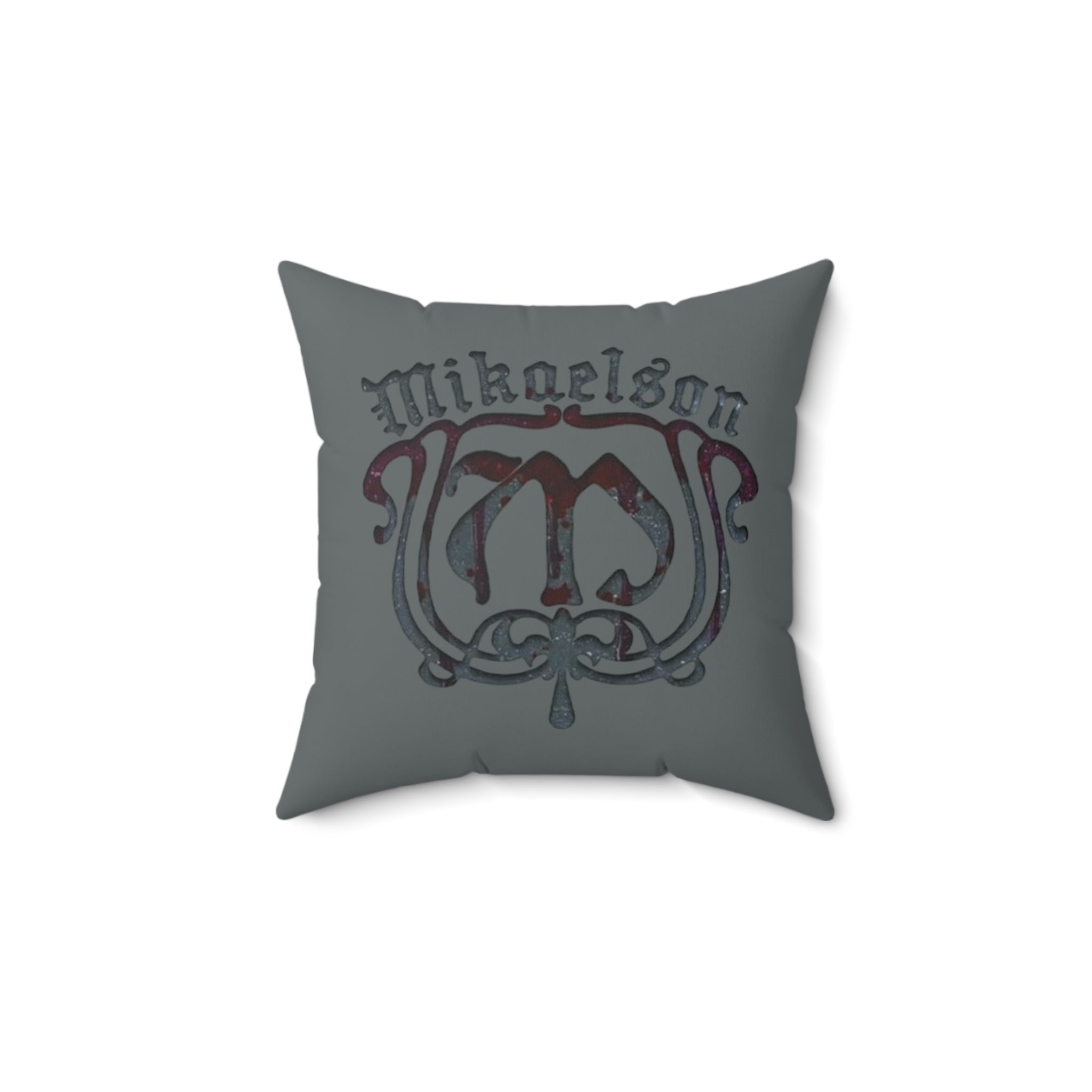 Mikaelson Family Crest Decorative Throw Pillow — Gothic Vampire Emblem Accent Pillow