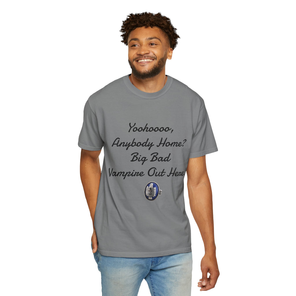 Damon Salvatore — TVD — Vampire Quote Tee — "Yoohooo, Anybody Home? Big Bad Vampire Out Here..." Shirt