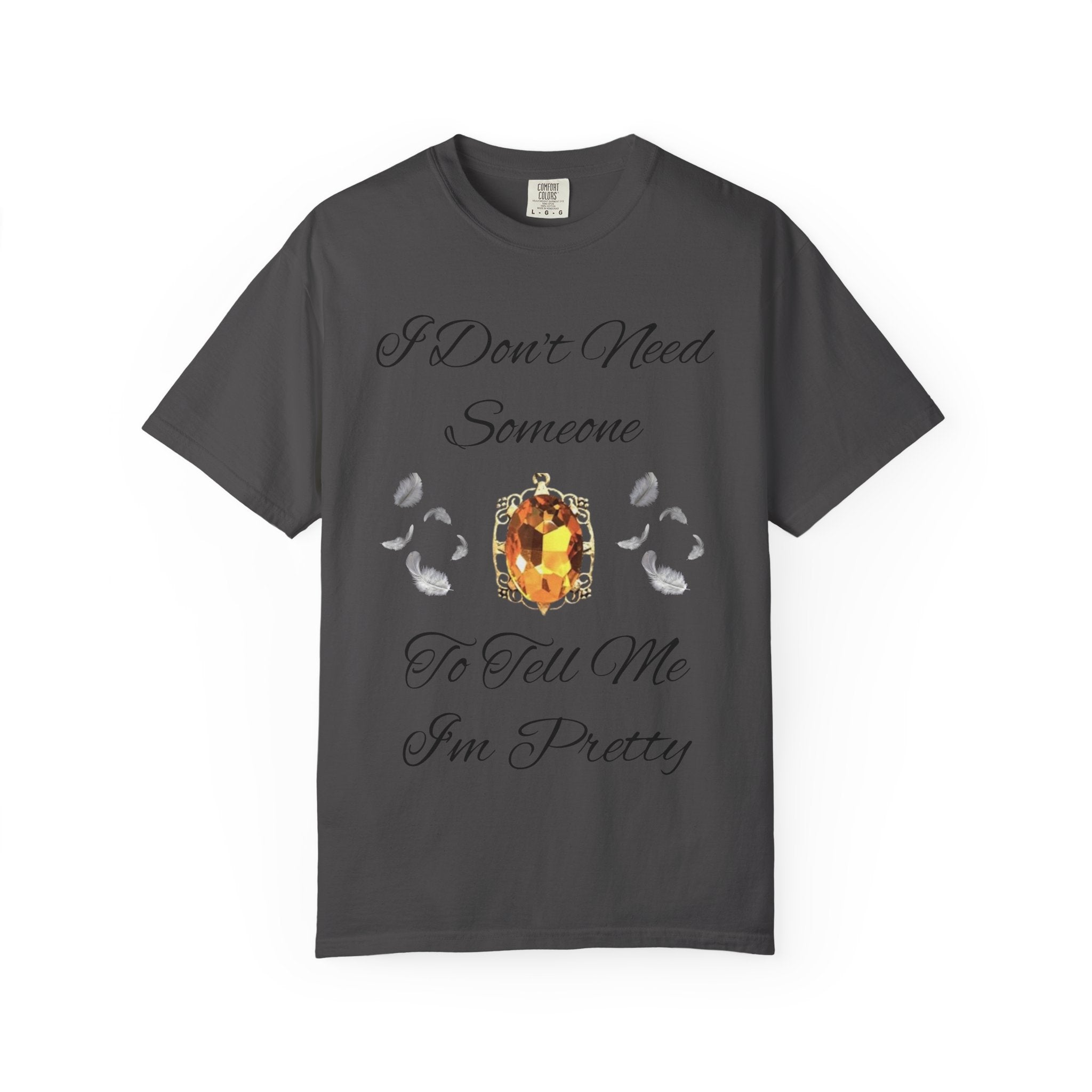 Bonnie Bennett Statement Tee — "I Don't Need Someone To Tell Me I'm Pretty" Gem Graphic Vampire Diaries
