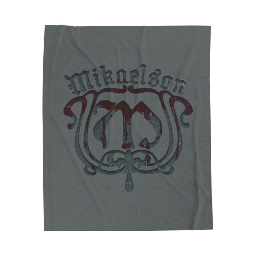 Mikaelson Crest Velveteen Plush Blanket — Gothic Family Crest Cozy Throw