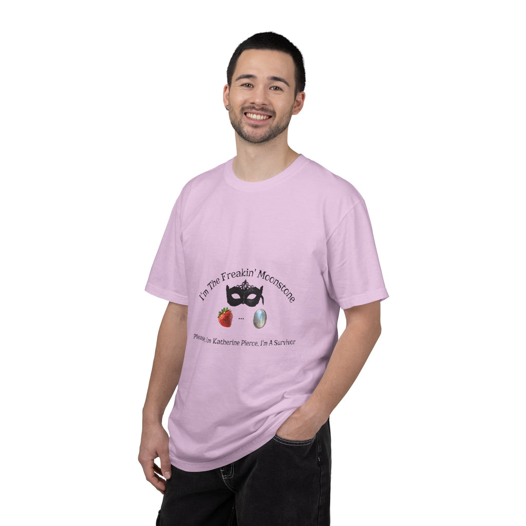 Freakin' Moonstone mask strawberry pearl graphic T-shirt