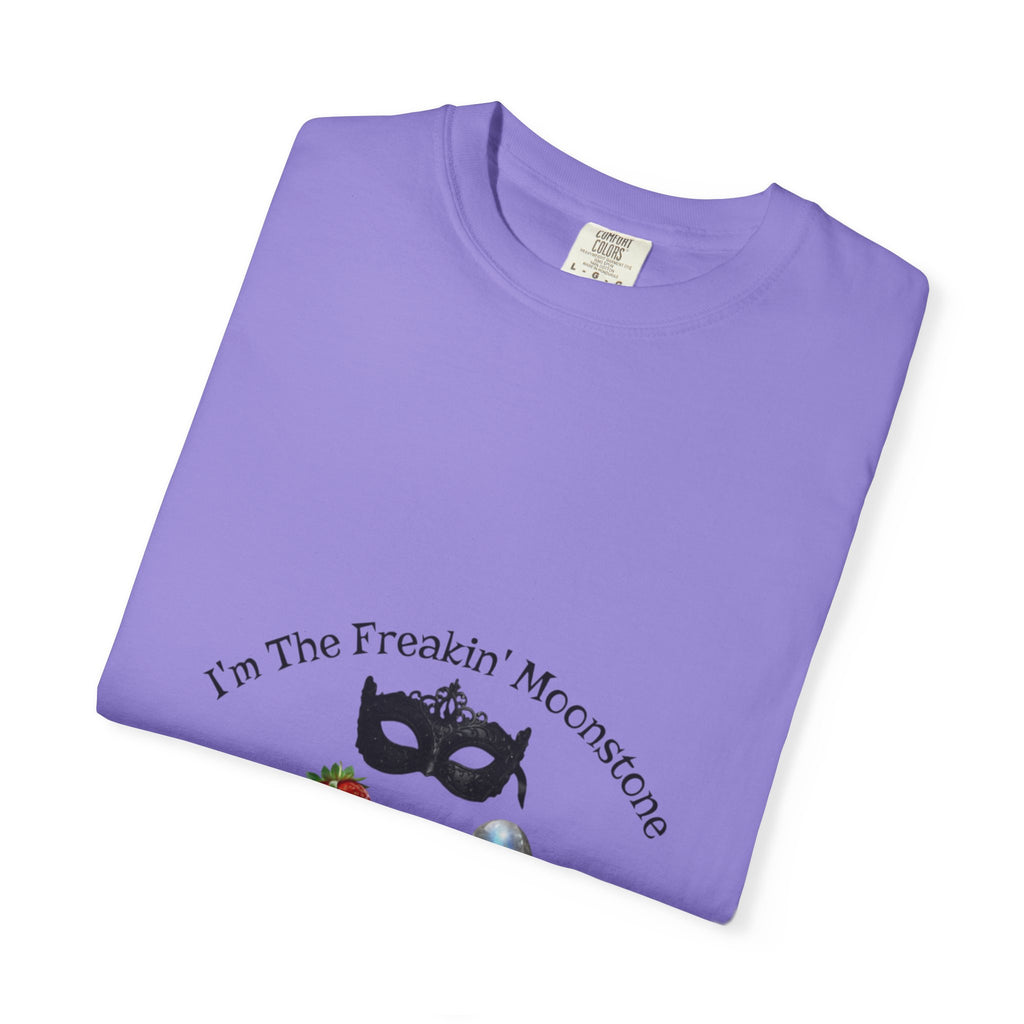 Freakin' Moonstone mask strawberry pearl graphic T-shirt