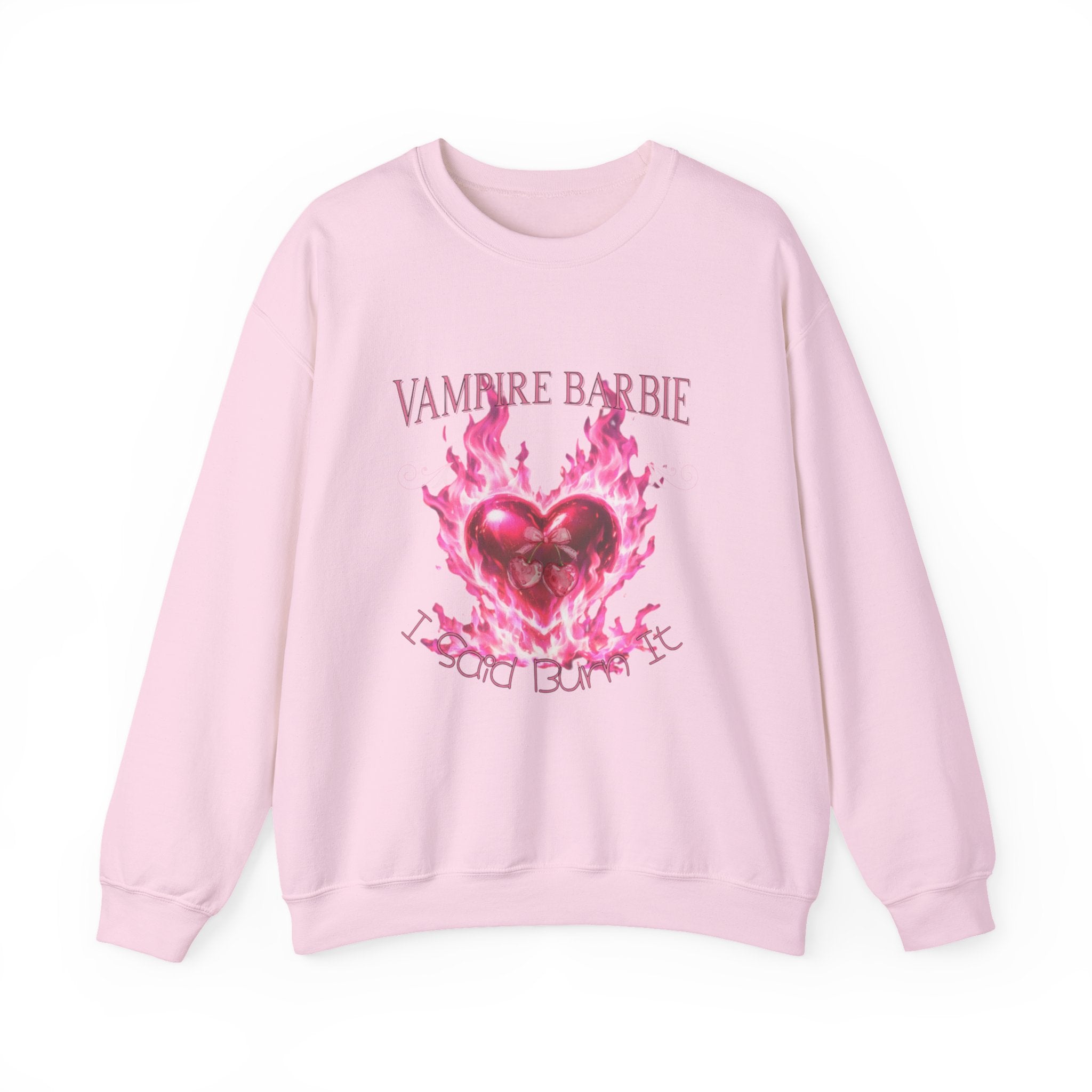 Caroline Forbes — TVD — Vampire Barbie 'I Said Burn It' Heart Sweatshirt