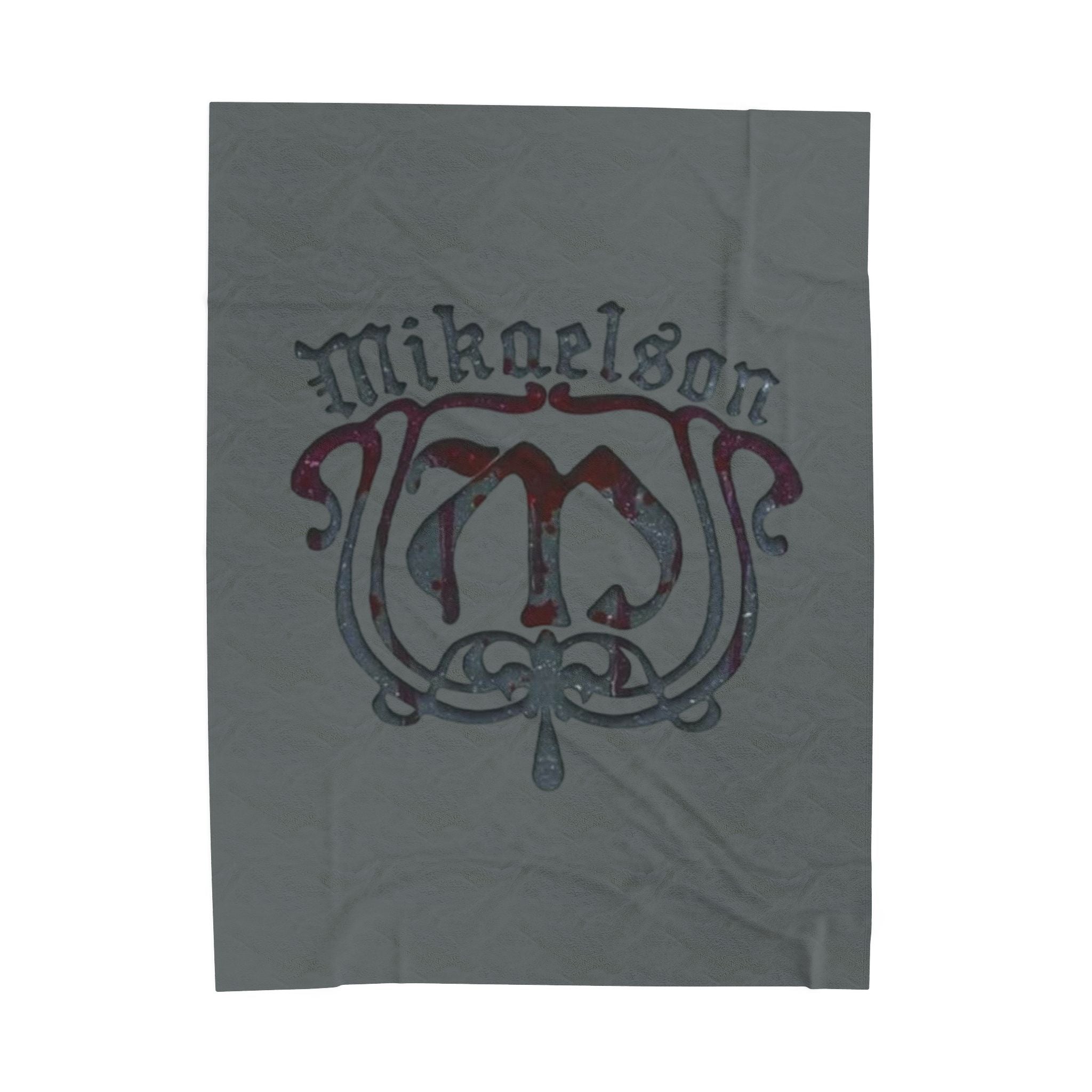 Mikaelson Crest Velveteen Plush Blanket — Gothic Family Crest Cozy Throw
