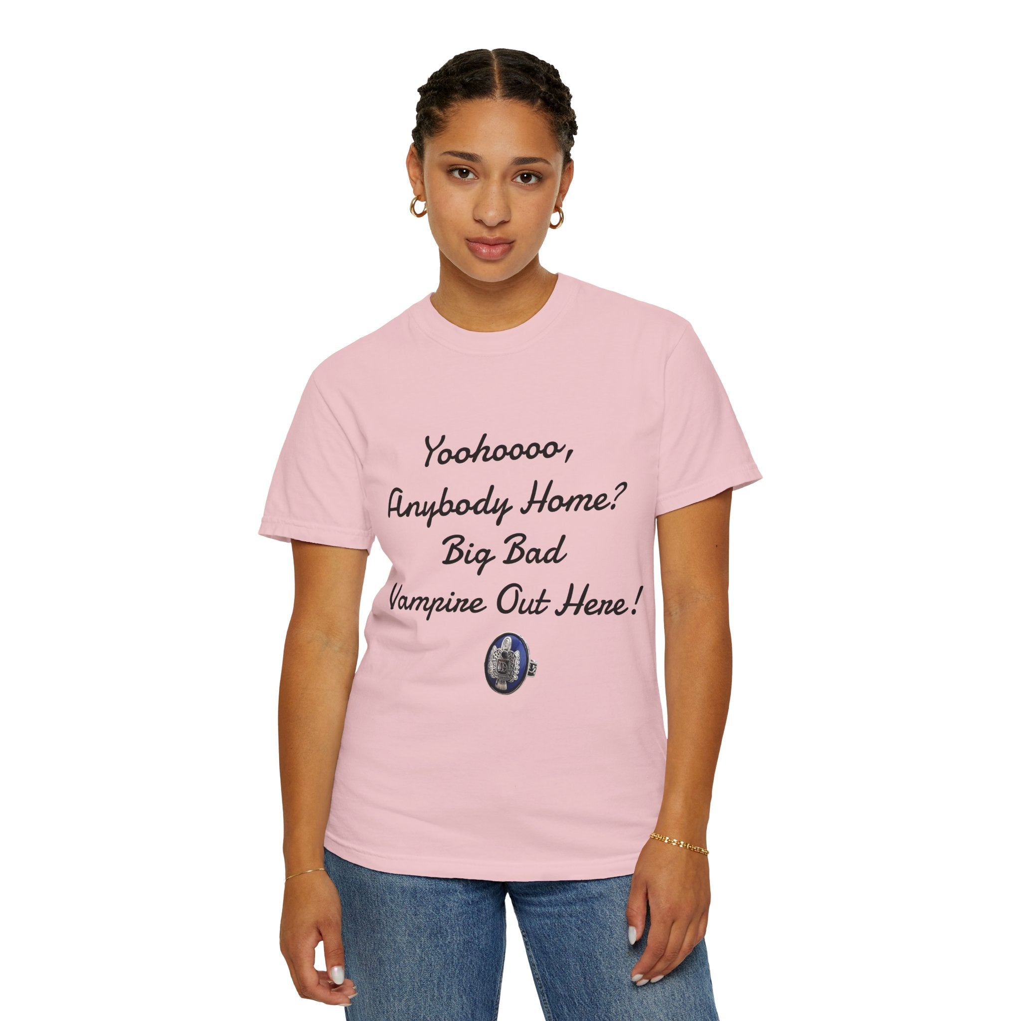 Damon Salvatore — TVD — Vampire Quote Tee — "Yoohooo, Anybody Home? Big Bad Vampire Out Here..." Shirt